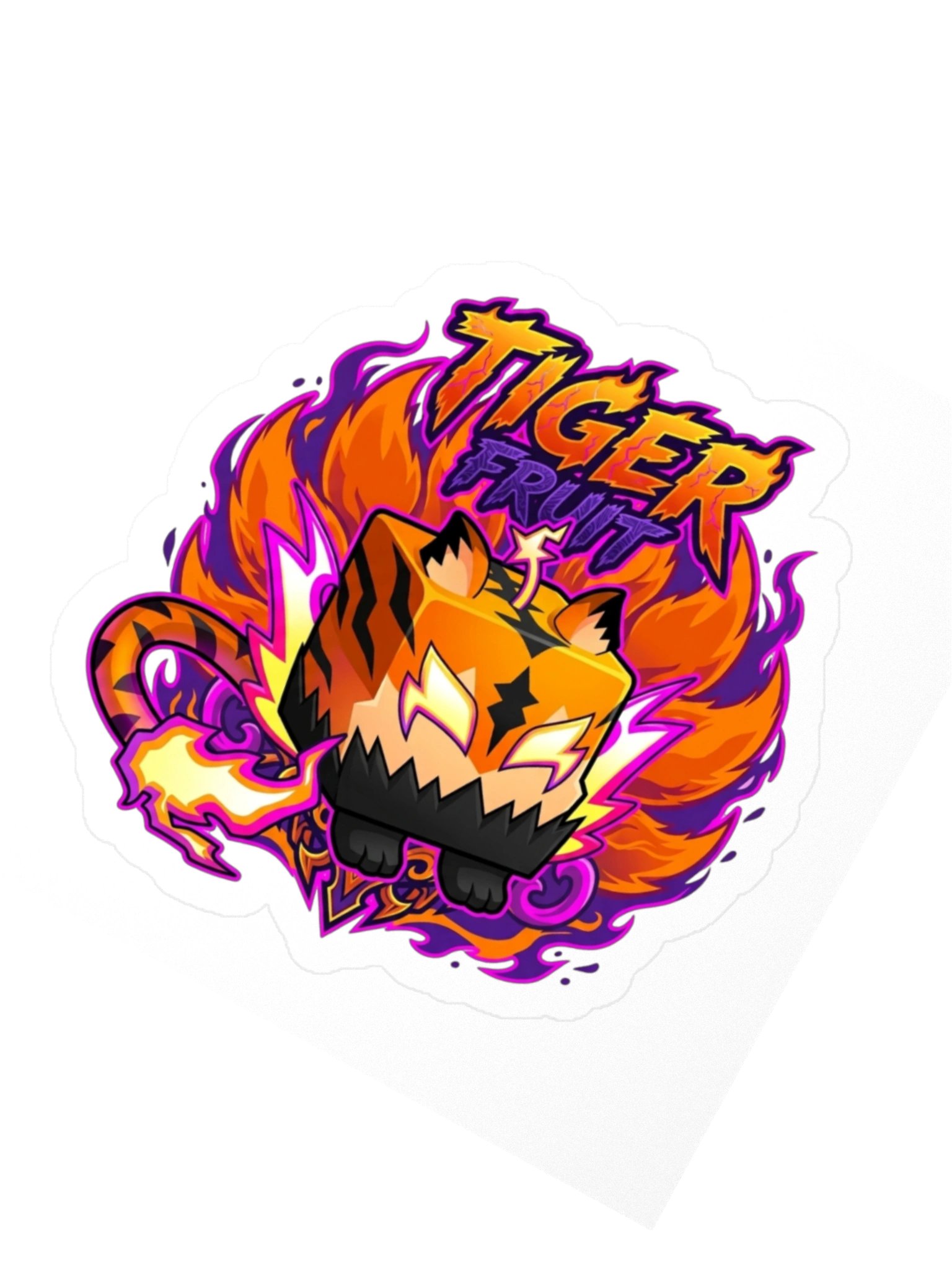 Tiger Fruit Sticker 3x3" Blox Fruits Gamer Gift For Kids product image (2)