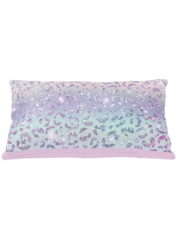 Iridescent Glitter Leopard Pattern All-Over Print Pillow product image (1)