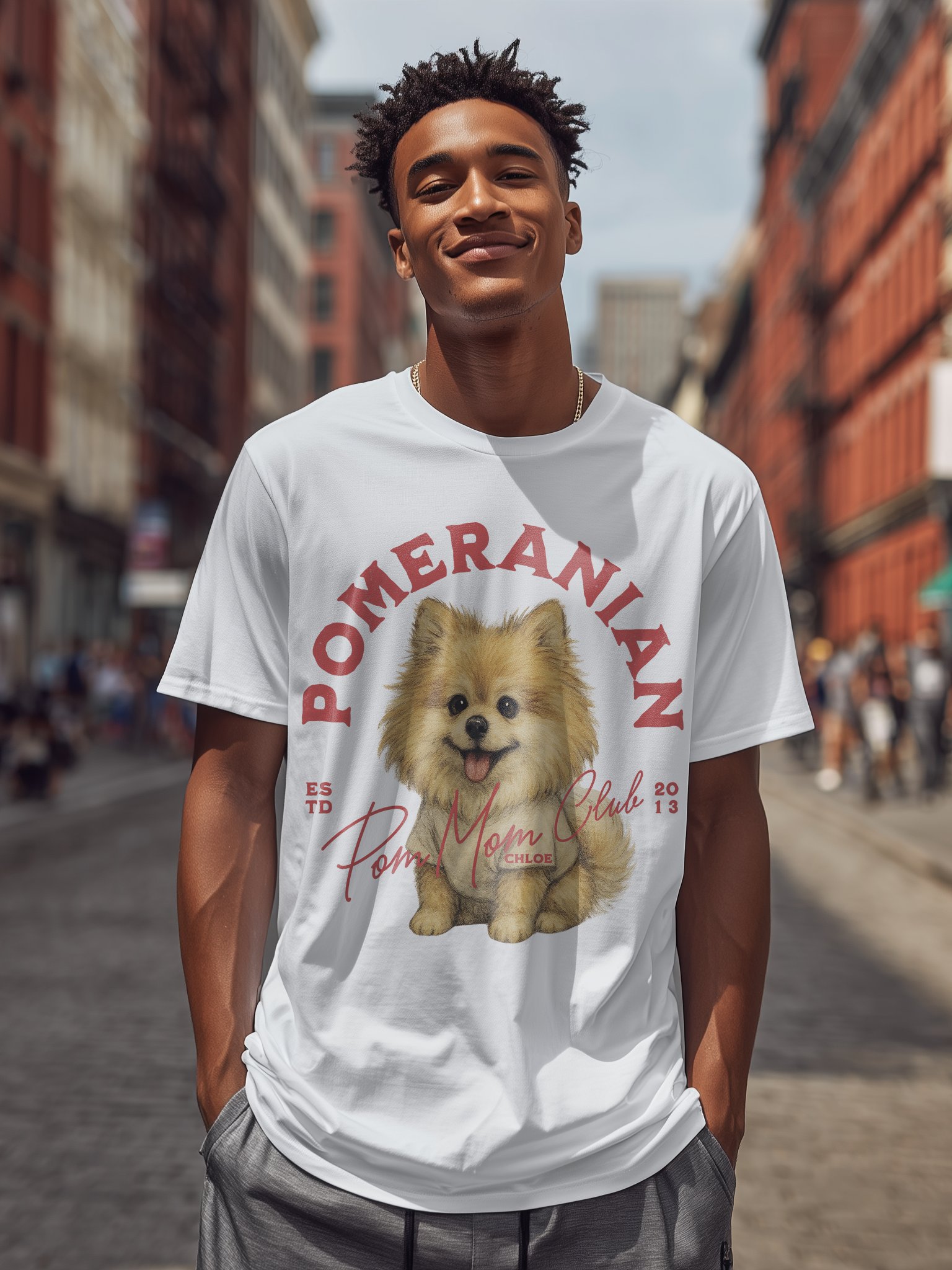 Pomeranian Tshirt Red product image (135)