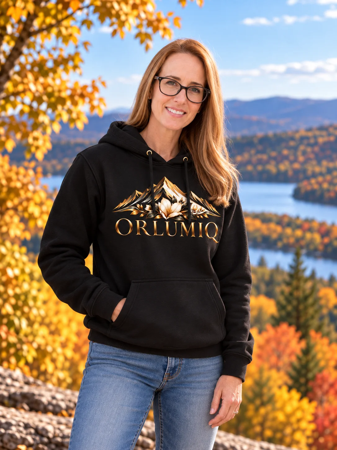 ORLUMIQ Signature Premium Hoodie | Mountain & Floral Collection product image (4)