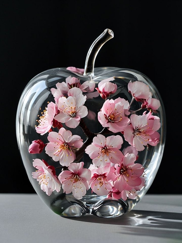 Cherry Blossom Glass Apple Poster product image (1)