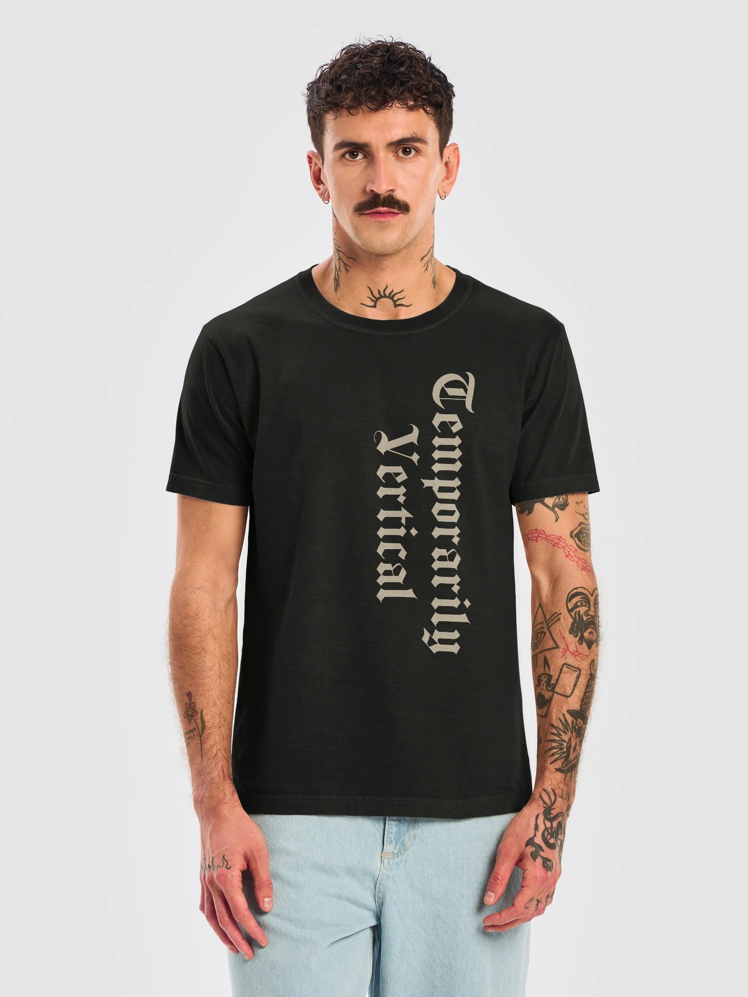 Temporarily Vertical Shirt | Dark Humor Chronic Illness Tee | Double-Sided Invisible Illness Shirt product image (5)