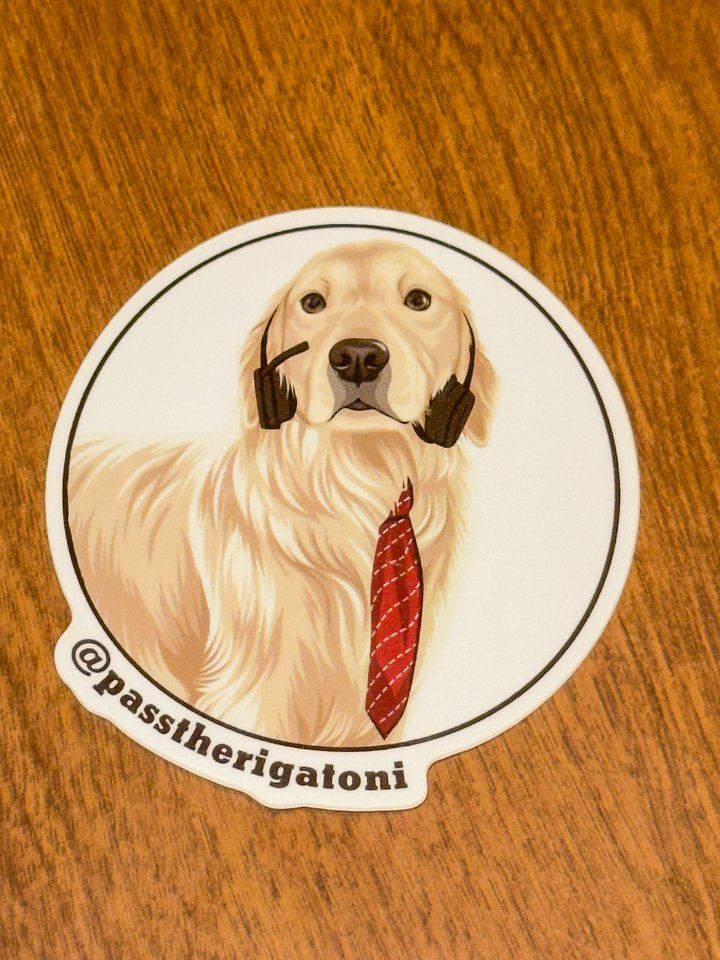 Rigatoni Circle Badge Sticker product image (1)