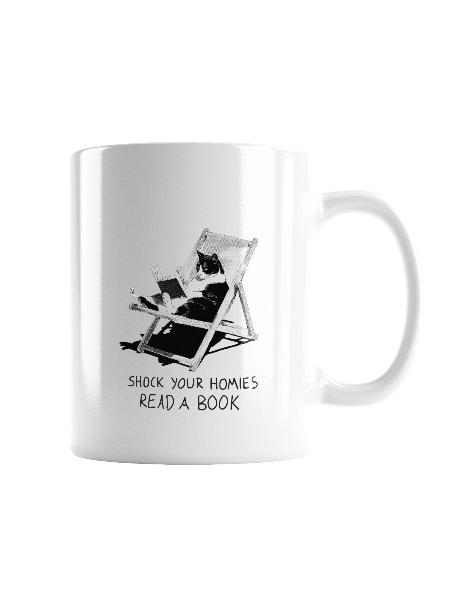 Shock Your Homies Read A Book Mug – Funny Sarcastic Reading Meme Coffee Mug | 11oz Book Lover Gift product image (3)