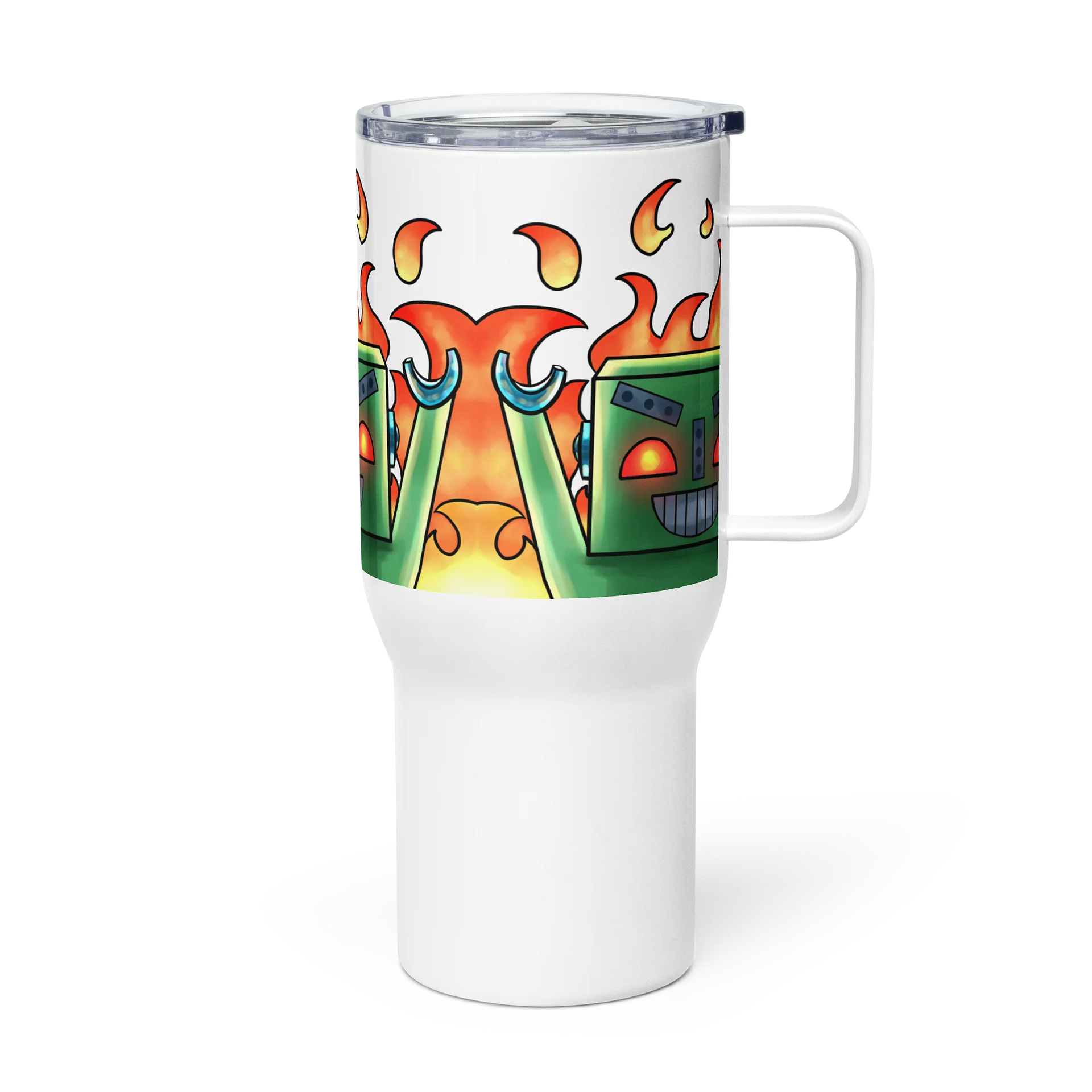 Fiery Robot Party Travel Mug (MACH 2 Evil) product image (4)