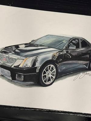 All finished. What’s your thoughts?? #catsoftiktok #cadillac #ctsv #musclecar #artist 