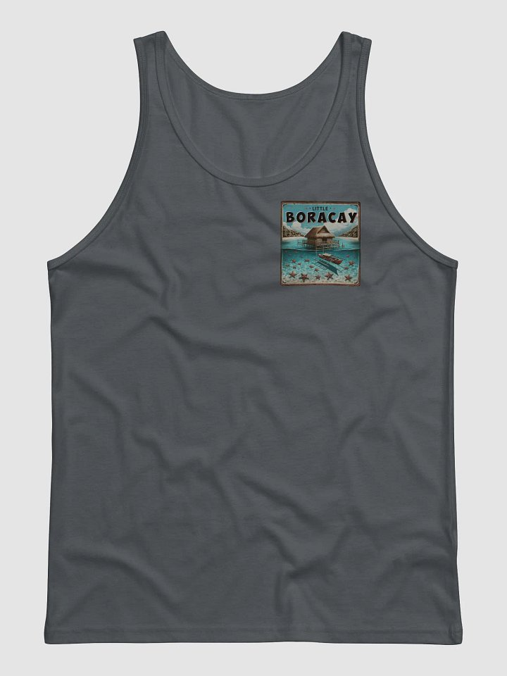 LITTLE BORACAY TANK TOP, FLOATING COTTAGE BALSA AND FILIPINO BOAT BANGKA WITH STARFISH, CALATAGAN BATANGAS product image (1)