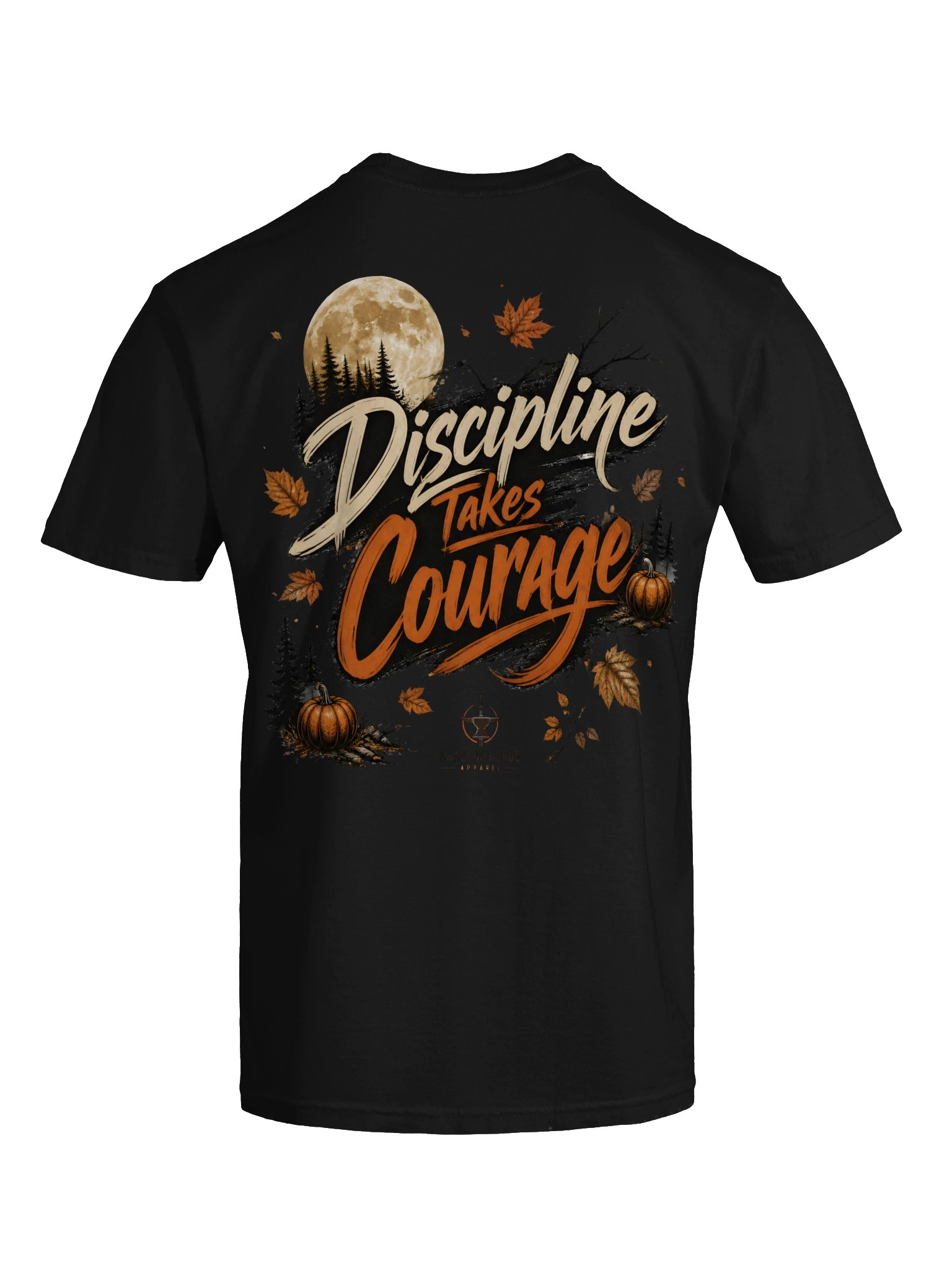 Discipline Takes Courage T-Shirt | Autumn Streetwear Back Print Tee product image (45)