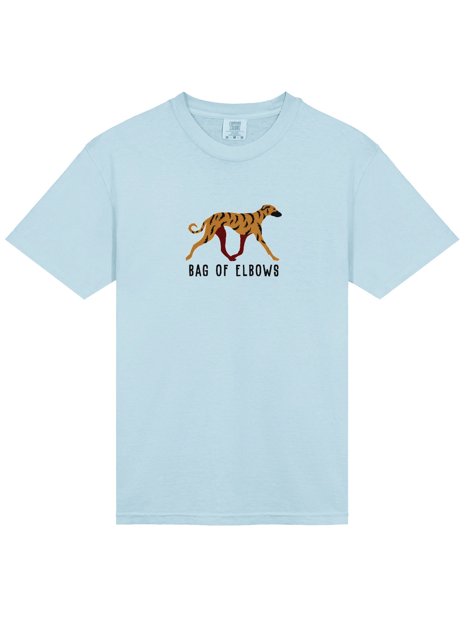 Bag of Elbows T-Shirt(Embroidered) of a Sloughi(Brindle) product image (6)