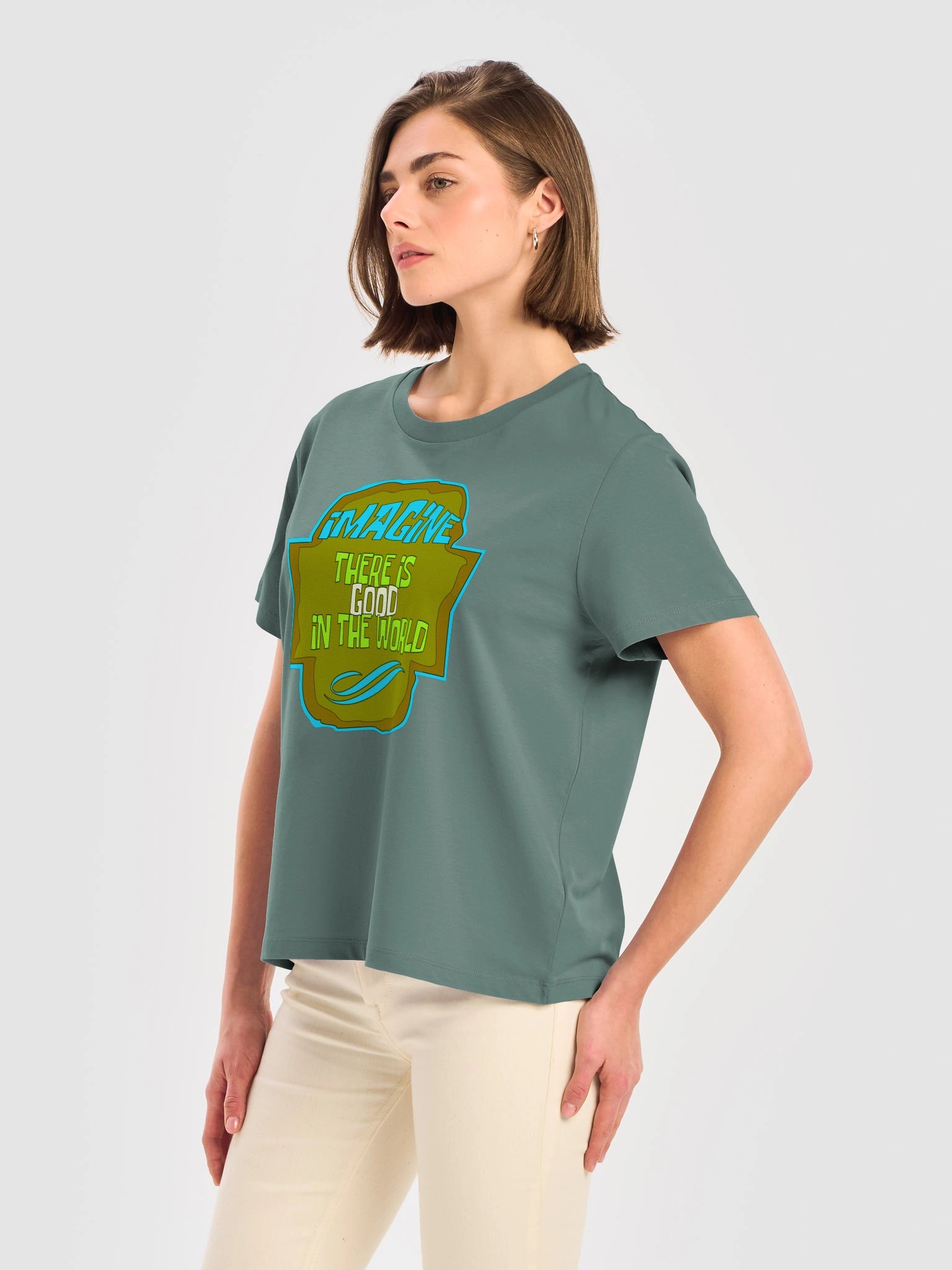 Imagine – Stanley/Stella Women’s Organic Ribbed Neck T-Shirt product image (8)