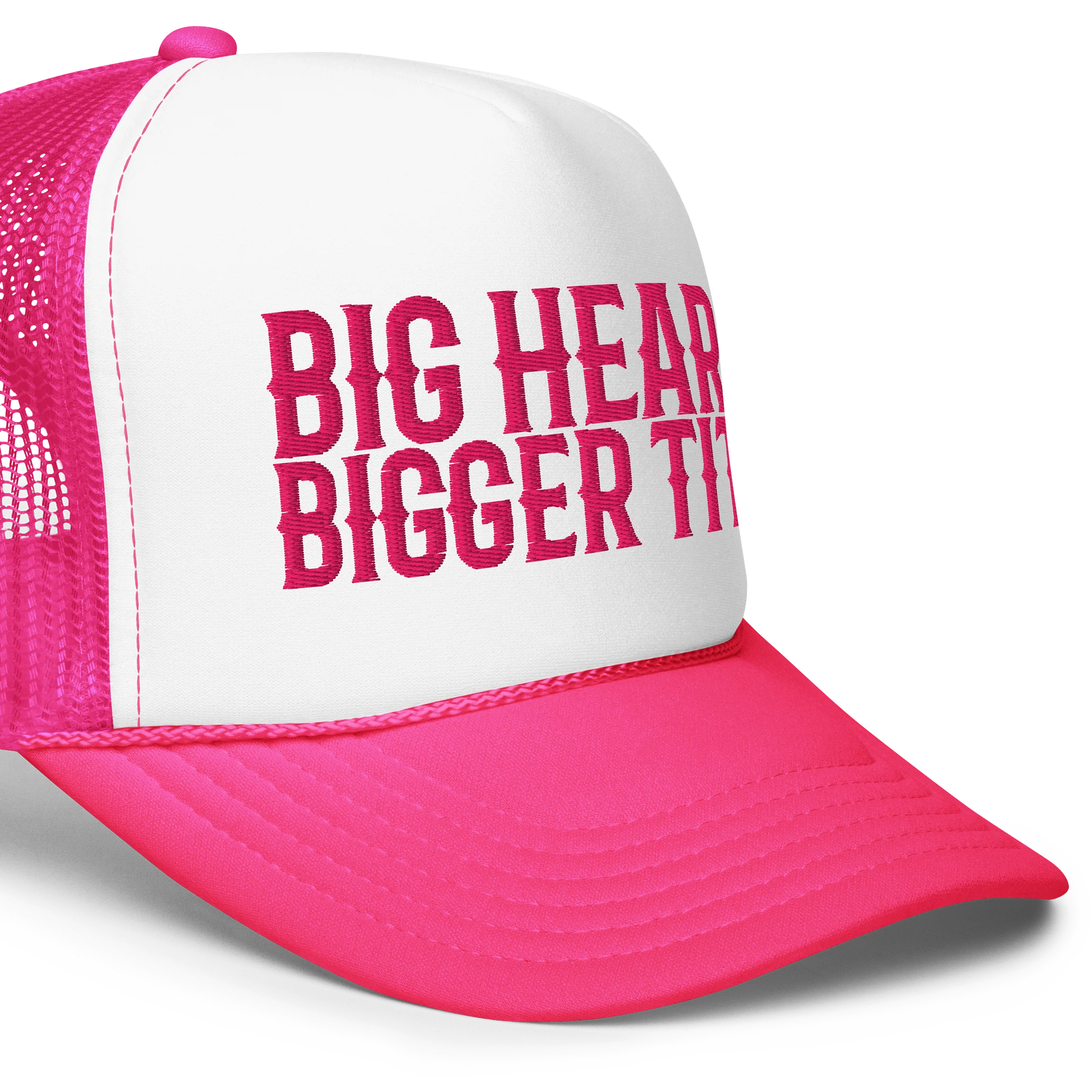 BIG HEART BIGGER TITS Foam Trucker Hat product image (5)