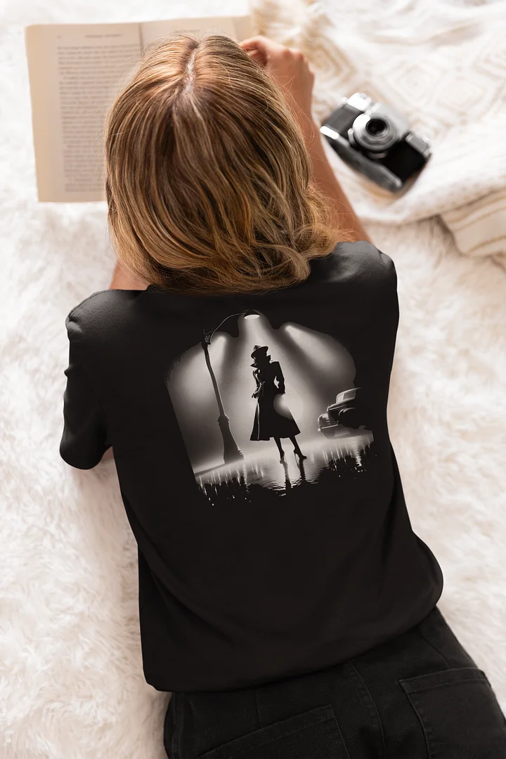 Femme Fatale Noir Rainy Night Mystery (Womens Tee) product image (2)