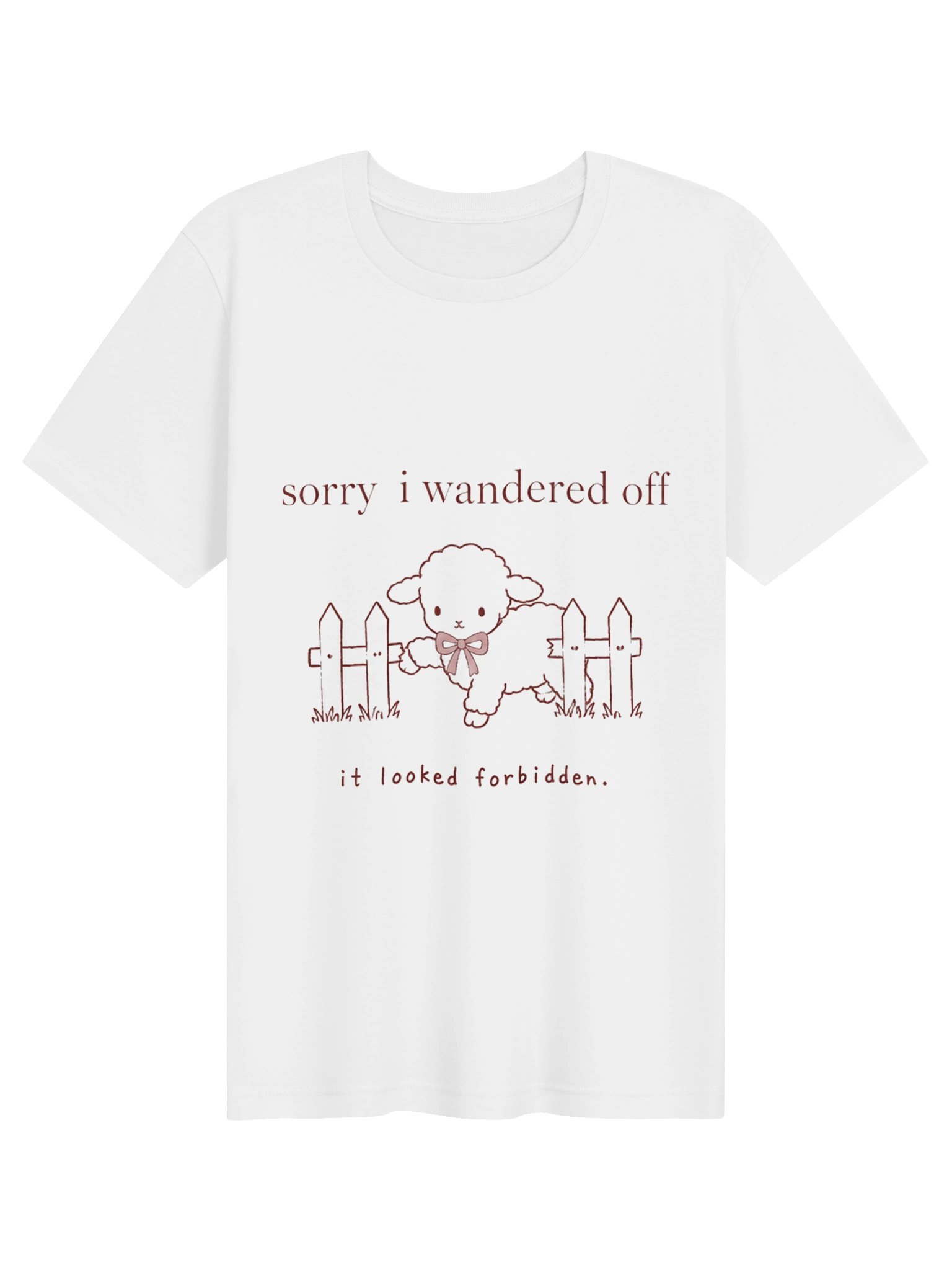 Sorry I Wandered Off Tee | Kawaii Cheeky Graphic Tee product image (2)
