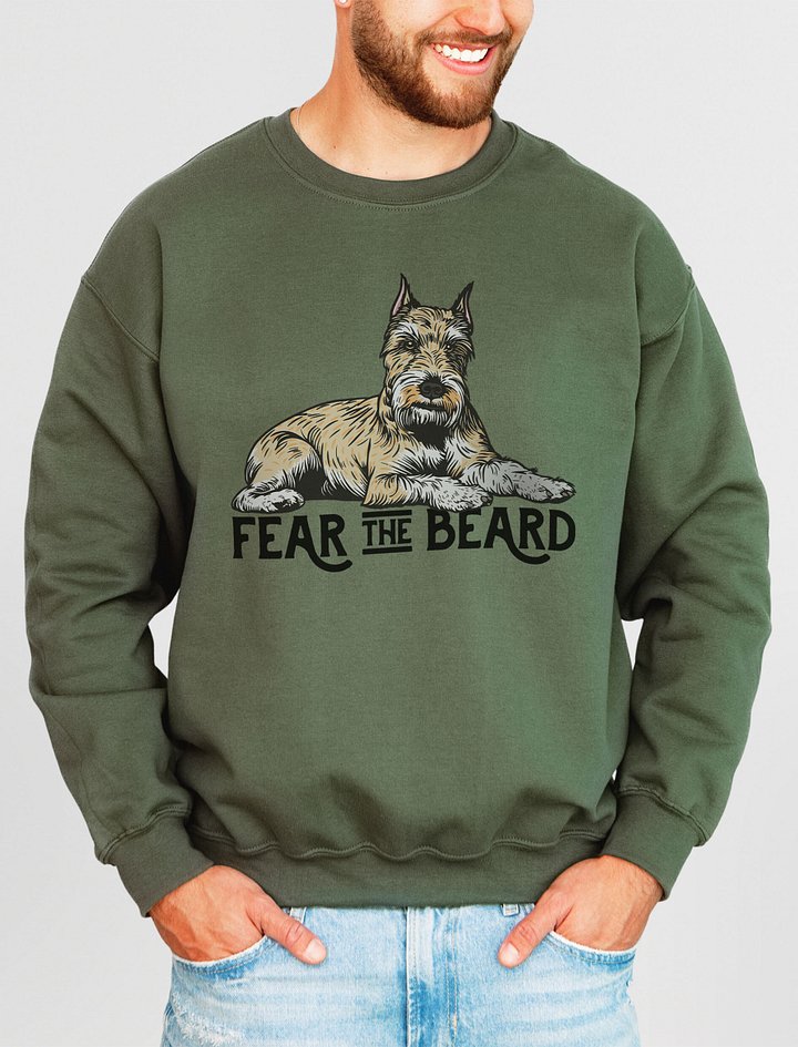 Fear the Beard Sweatshirt of a Schnauzer(Wheaten-Cropped) | Funny Shirt for Bearded Dog Paw-rents product image (2)