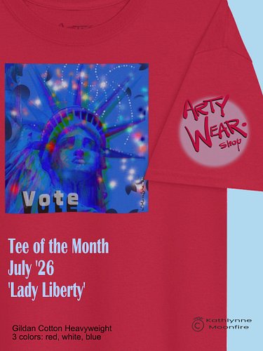 Every month a new T-shirt! Time to celebrate 250 years of our Democracy and vote to keep it!
ArtyWear.Shop