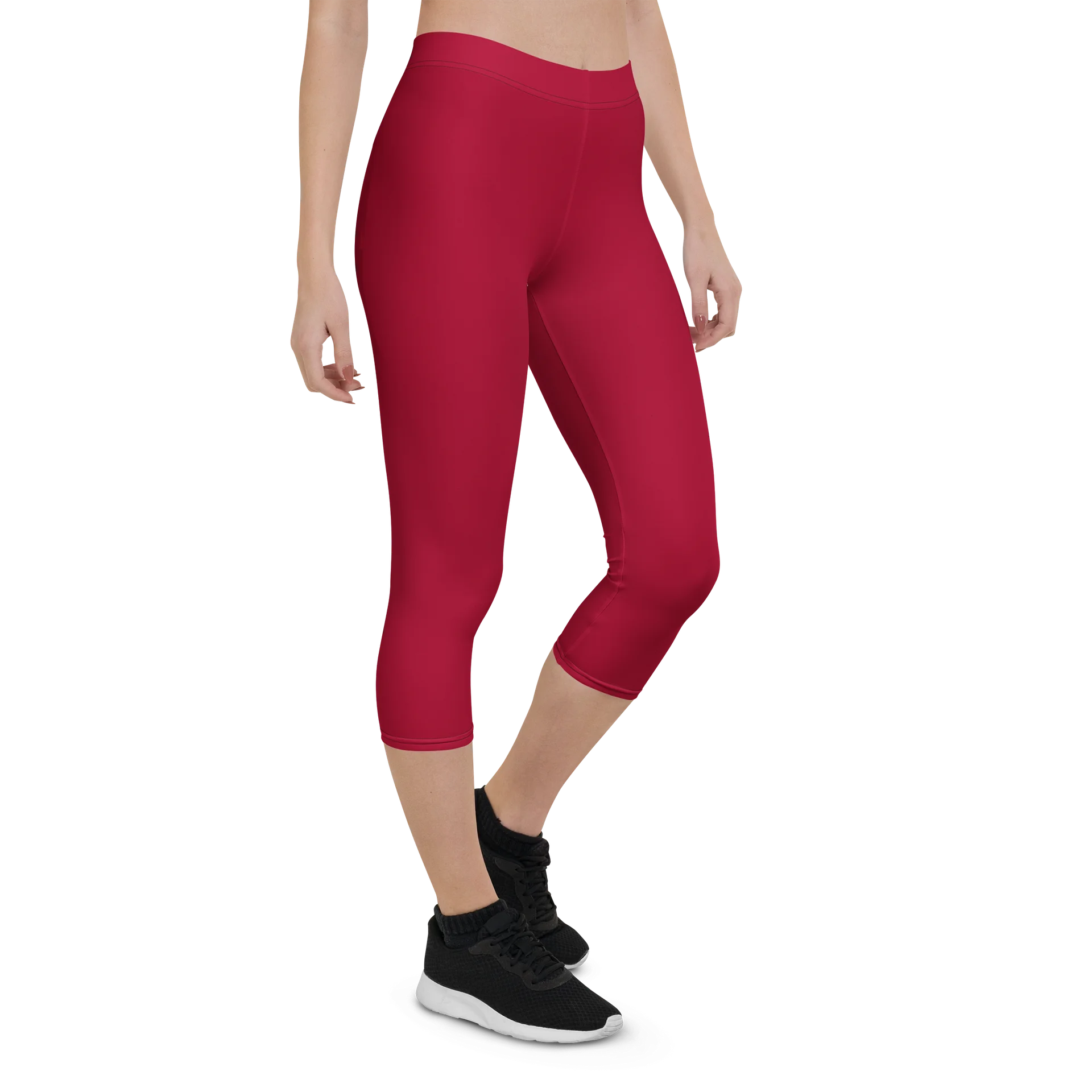 His House Womens Performance Crop Leggings - Red product image (7)