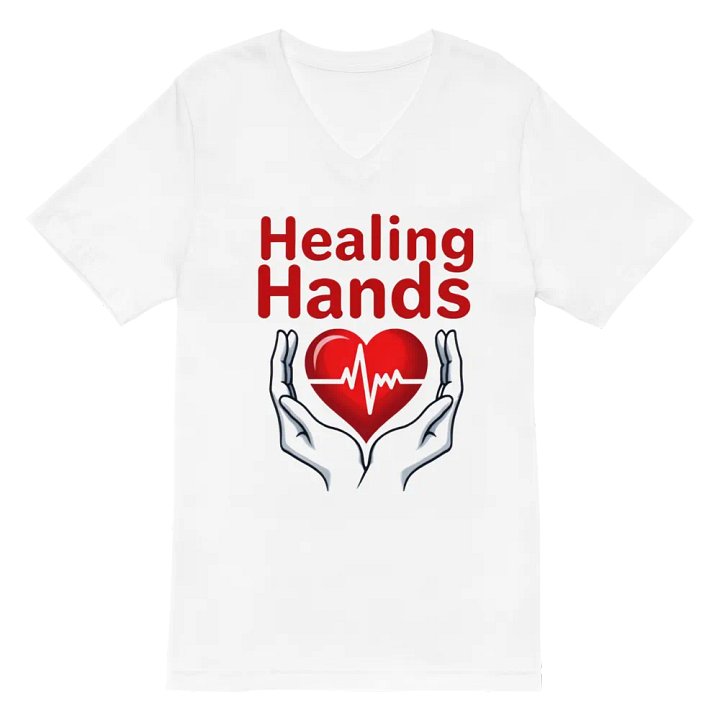 Healing Hands Heartbeat V-Neck Tee product image (2)