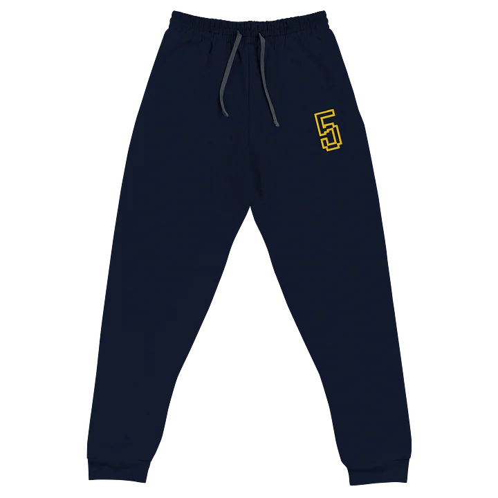 Navy Embroidered Pixel 5 Joggers (Unisex) product image (1)