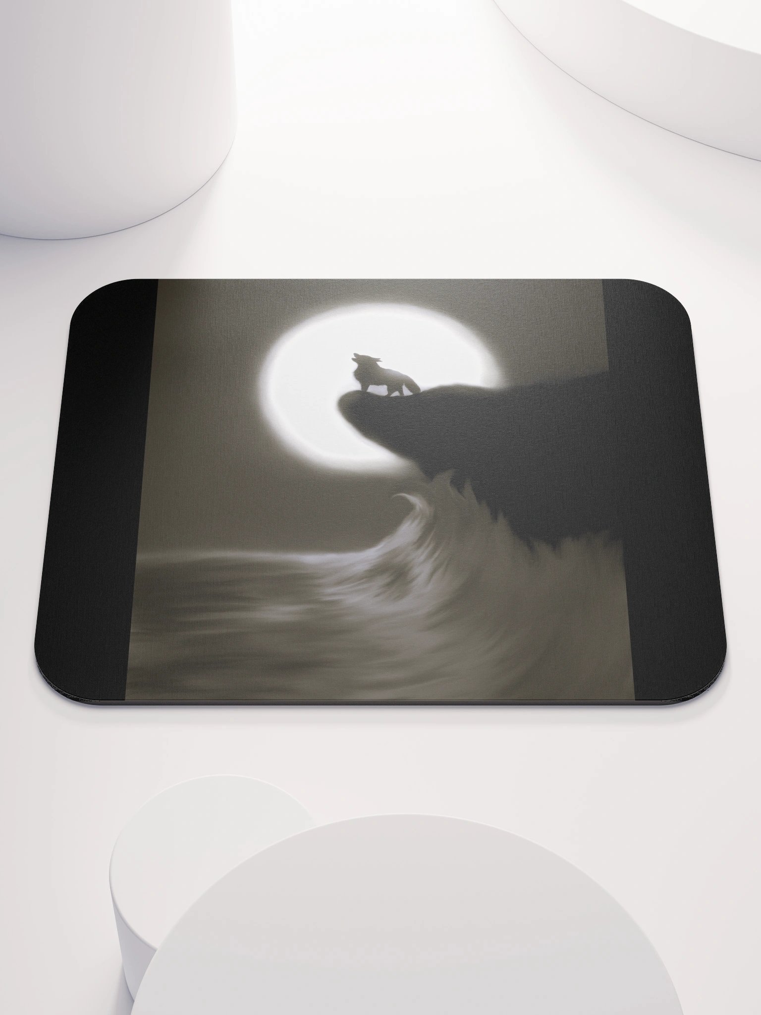 "Wolf on Cliff" Classic Mouse Pad product image (2)