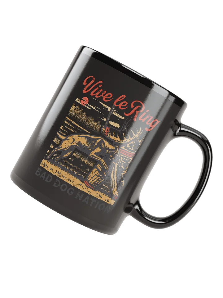 Vive le Ring - Black ceramic mug product image (1)