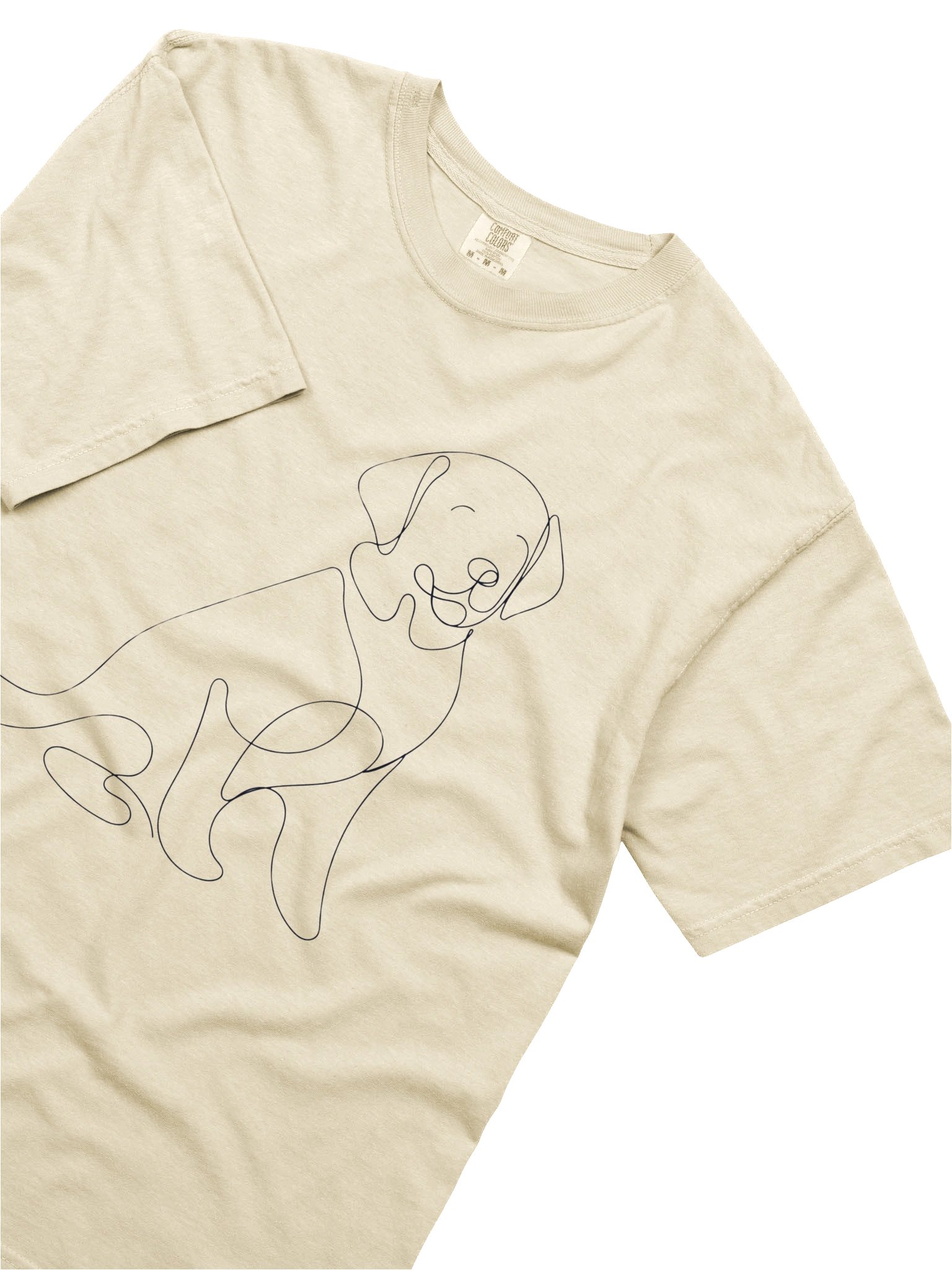 Minimal Golden Retriever Line Art Shirt – Comfort Colors 1717 Dog Lover Minimalist Tee product image (4)