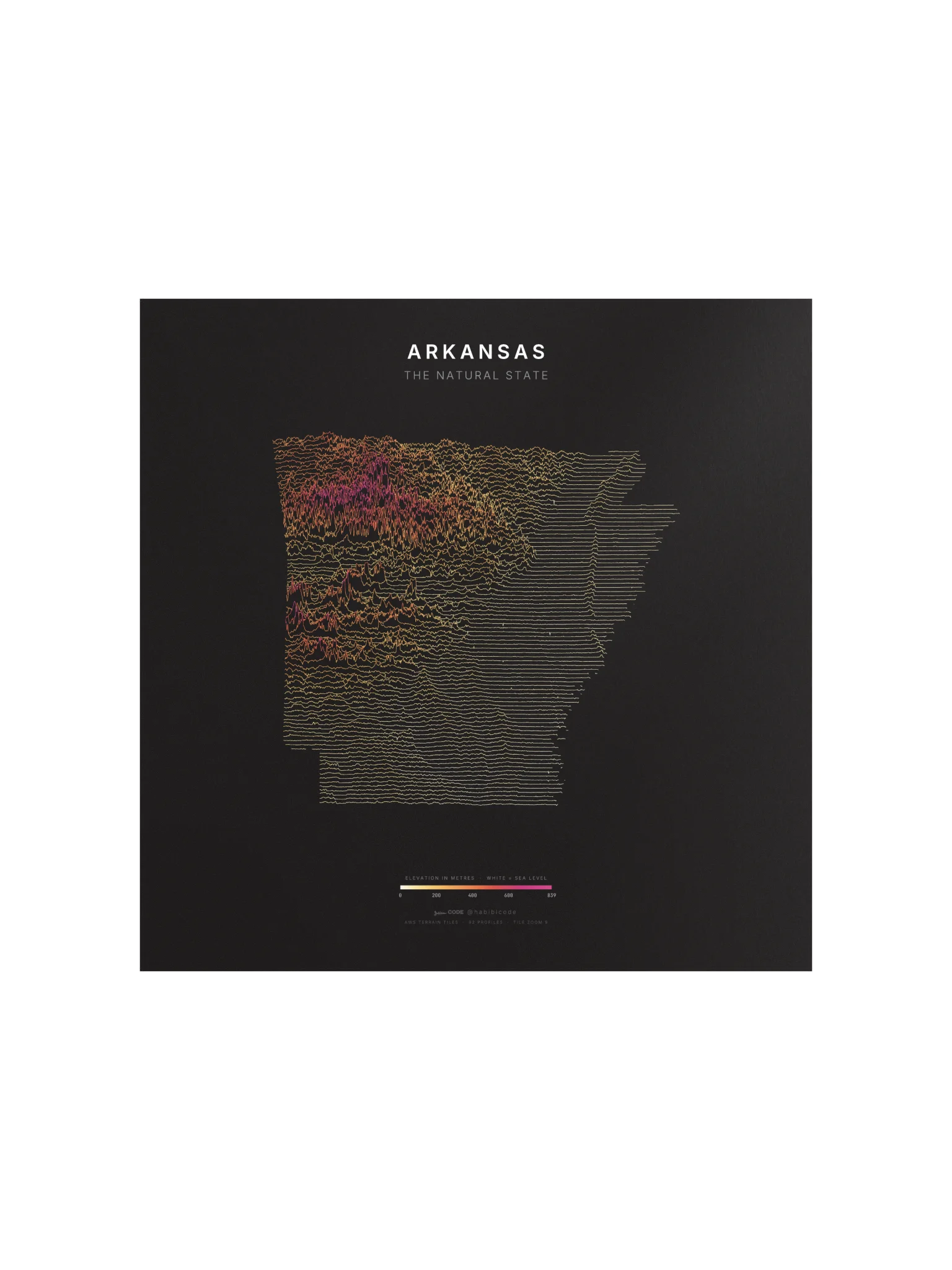 Ridgeline Poster - Arkansas product image (1)