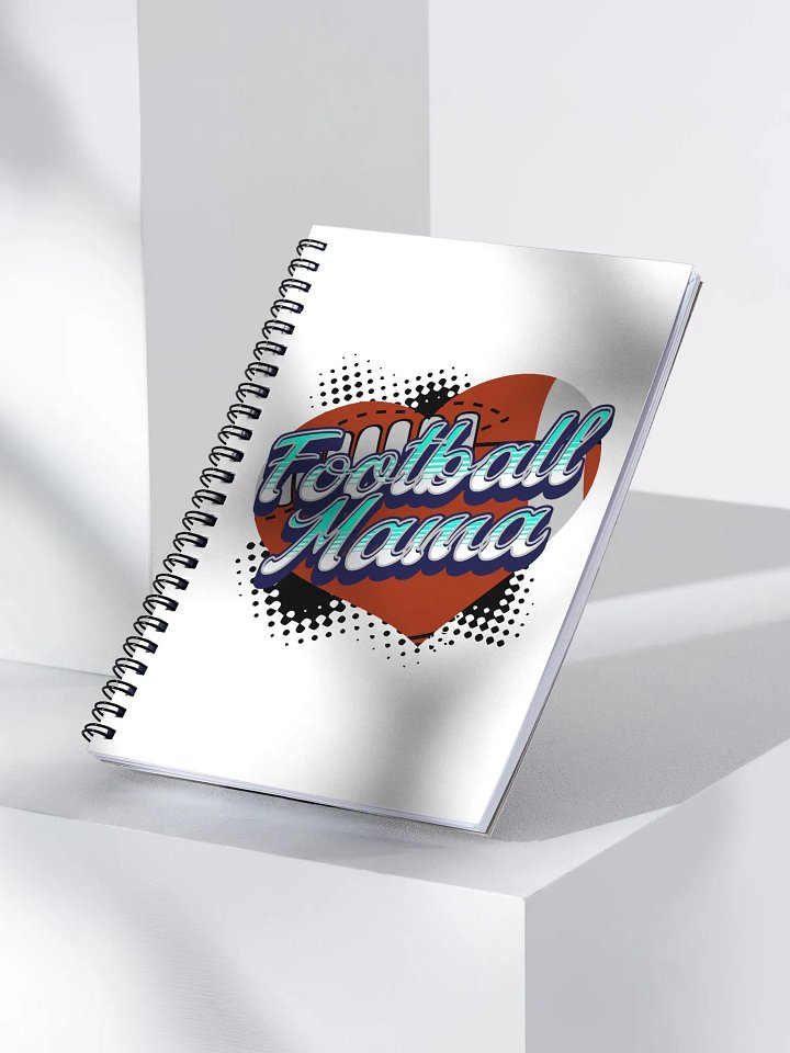 Mama Heart Football Spiral Notebook product image (2)