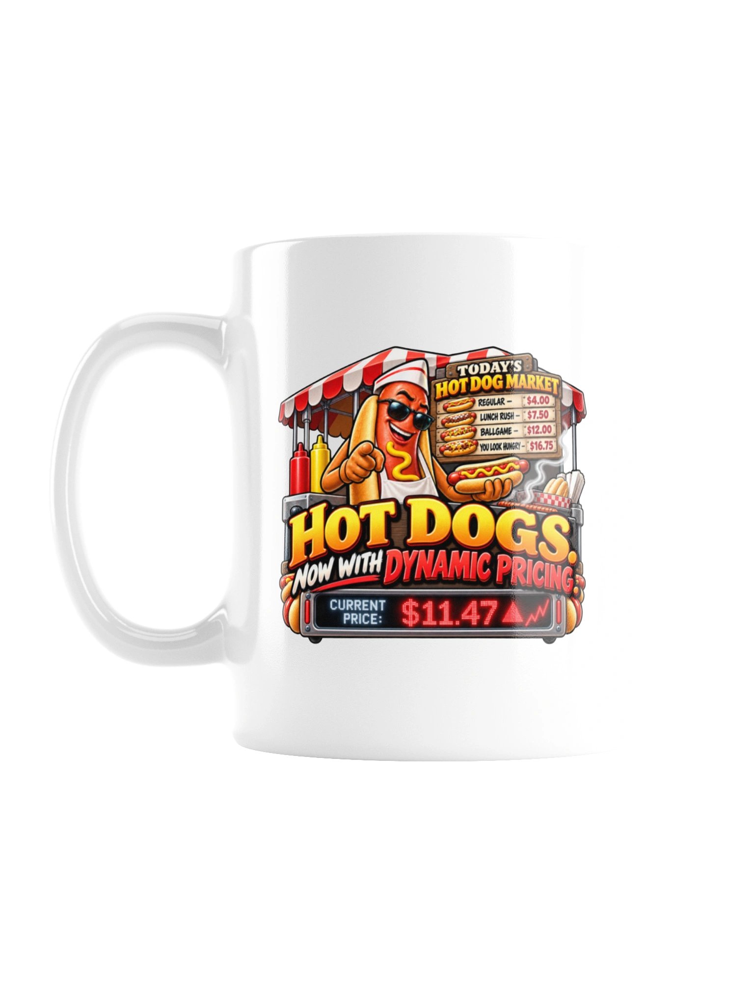HOT DOGS. NOW WITH DYNAMIC PRICING. MUG product image (1)