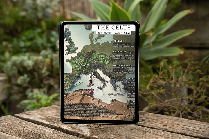 The Celts - 350 BCE - Digital Map product image (2)