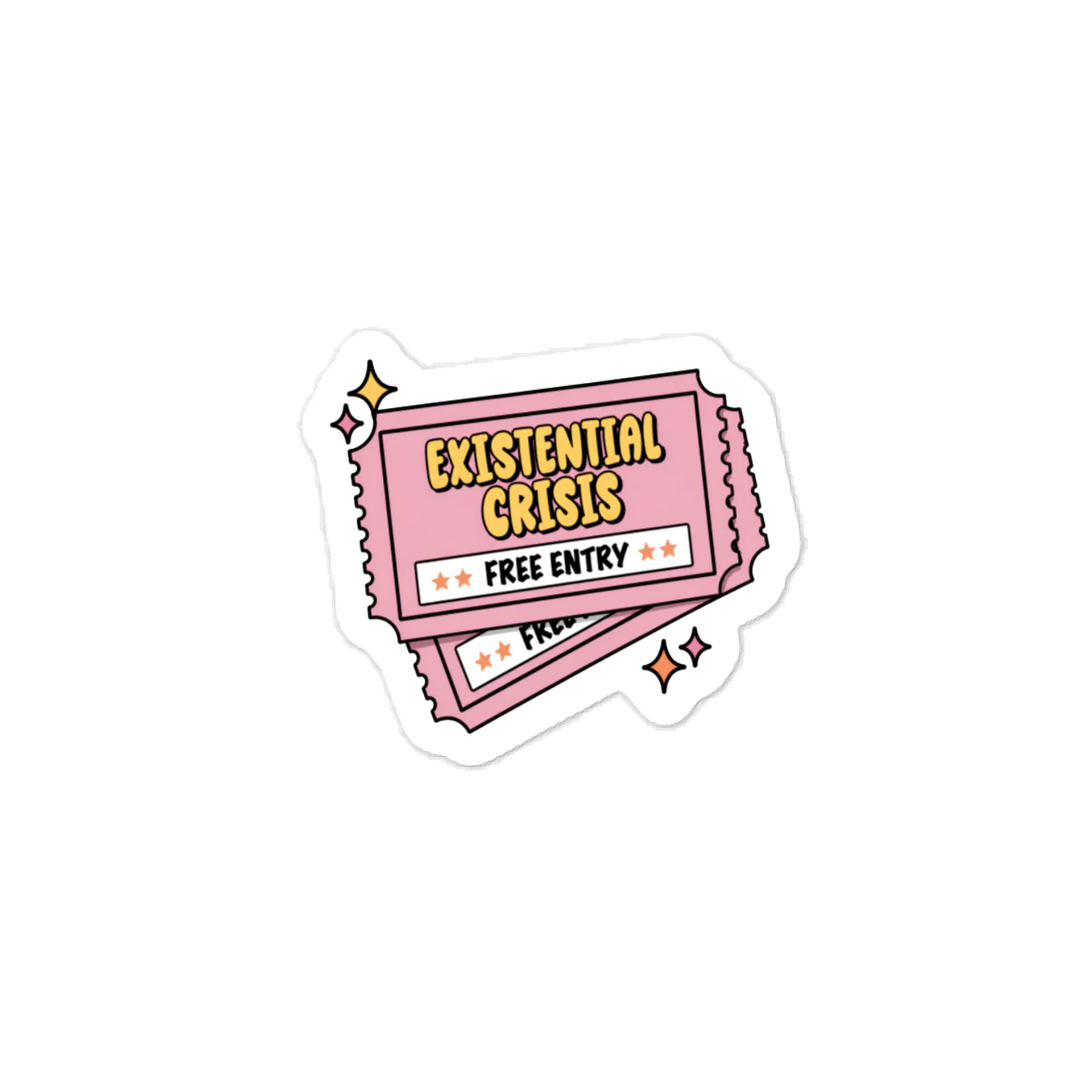 EXISTENTIAL CRISIS: FREE ENTRY | PSYCHOLOGY VINYL STICKER product image (1)
