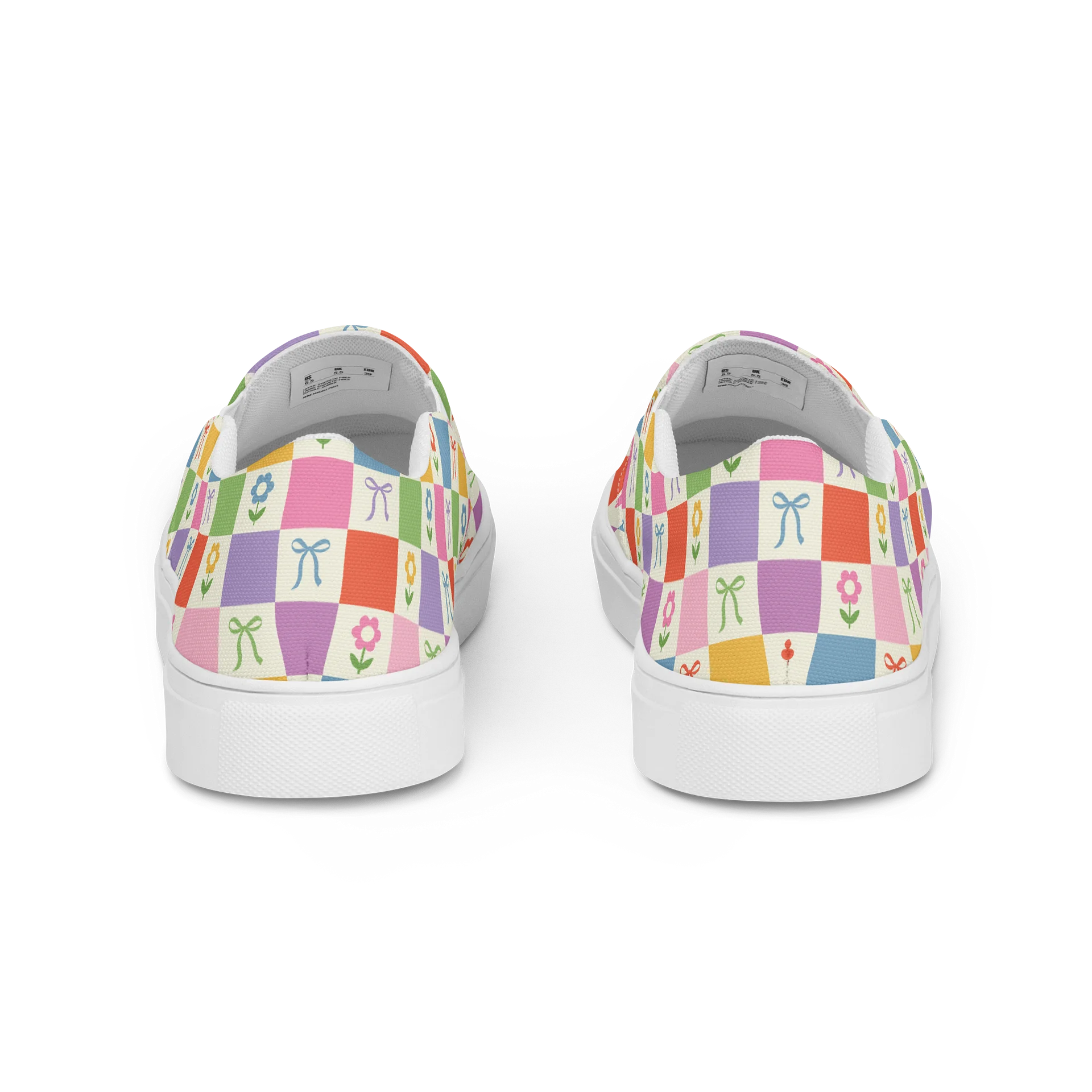 Floral Checkered Slip-On Shoes product image (4)