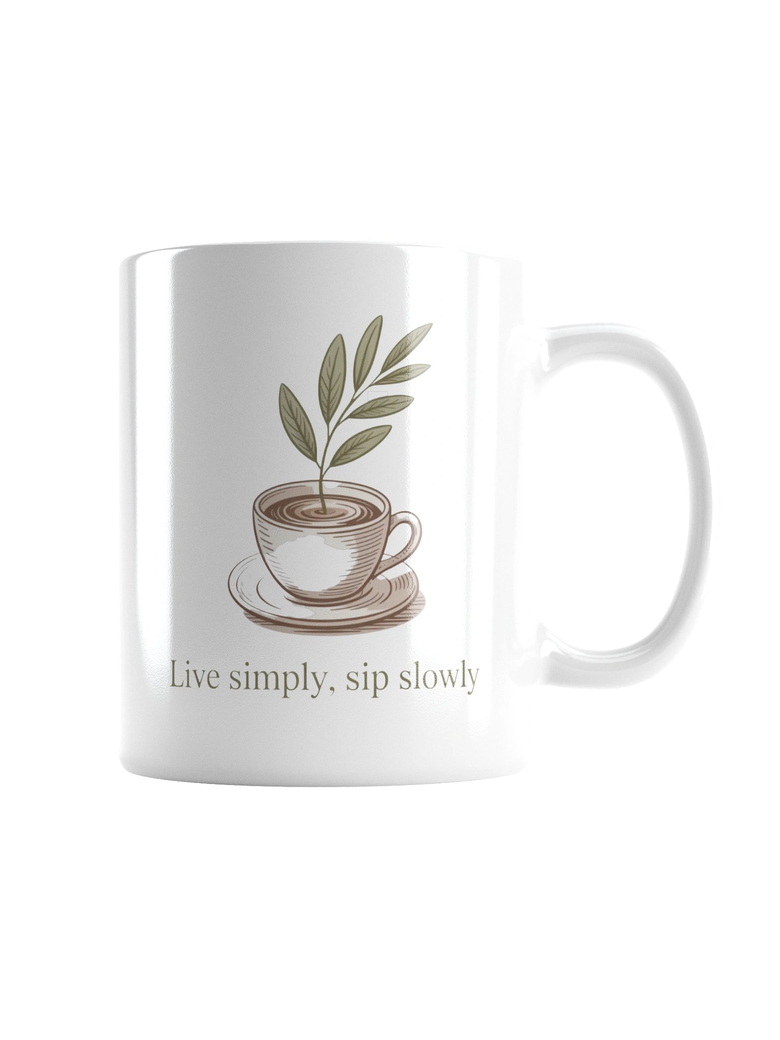 Live Simply Sip Slowly Coffee Mug – Calm Morning Design product image (3)