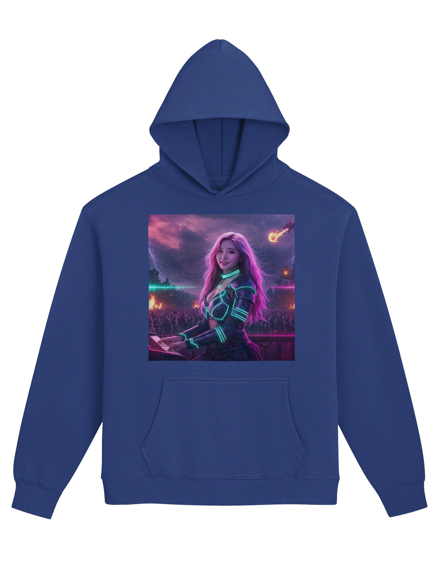 Deltasona Unisex Premium Hoodie (80% Cotton) - Blue product image (1)