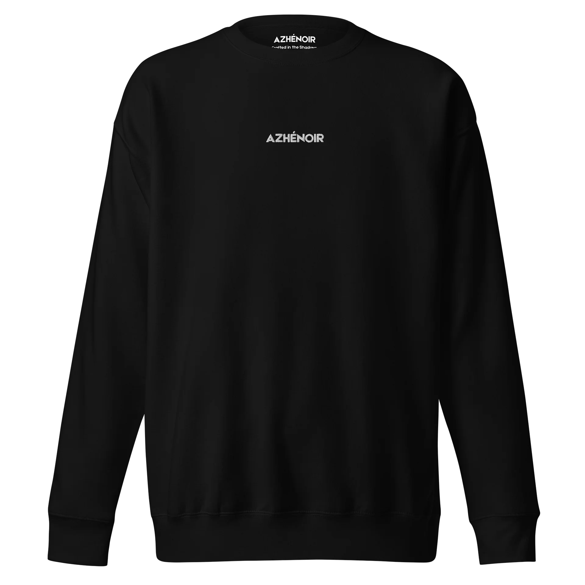 AZHÉNOIR Premium Heavyweight Sweatshirt — Center Embroidered Logo (Black & Vintage Black) product image (1)