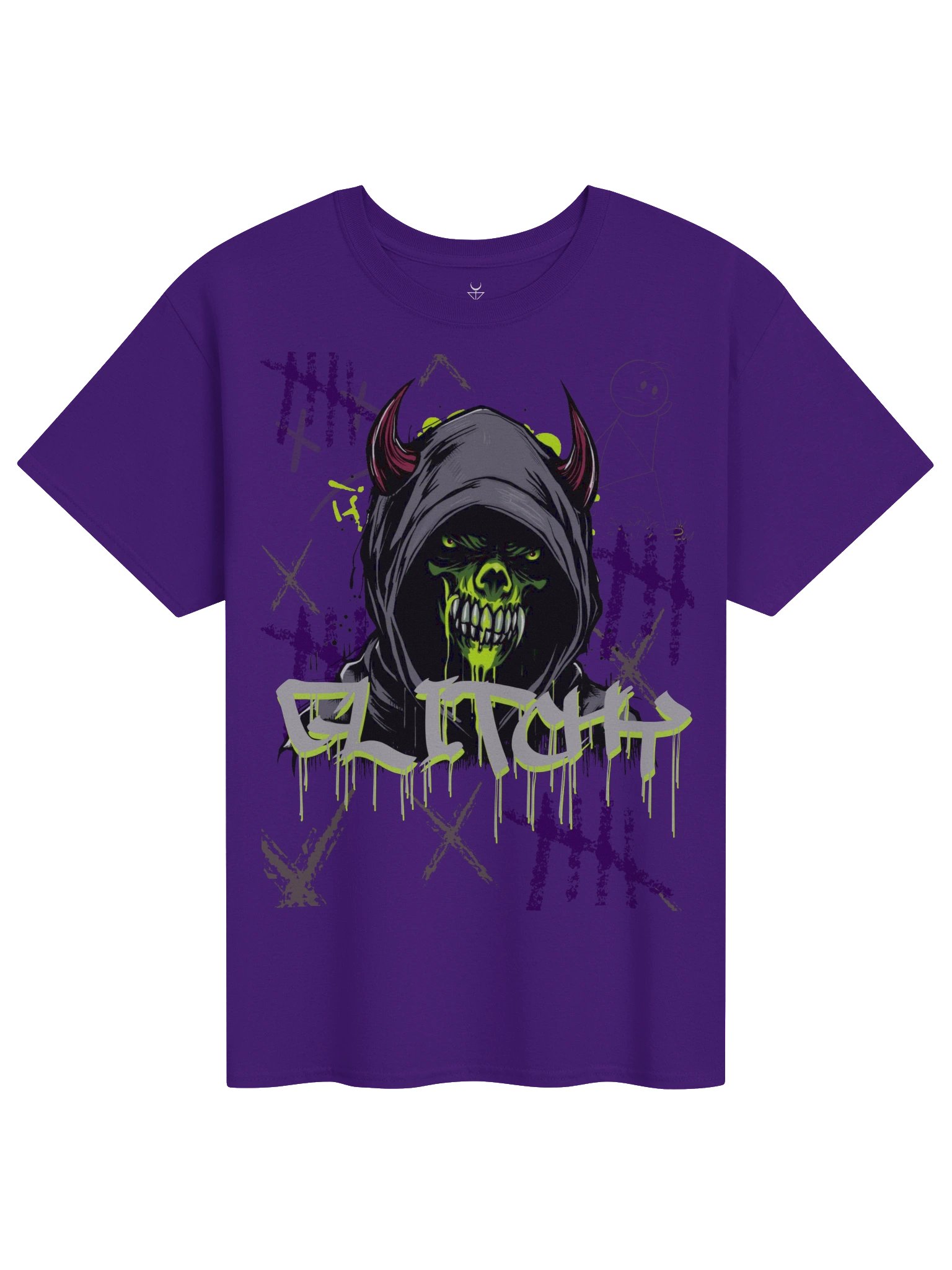 Neon Hooded Skull Graffiti Tee product image (1)