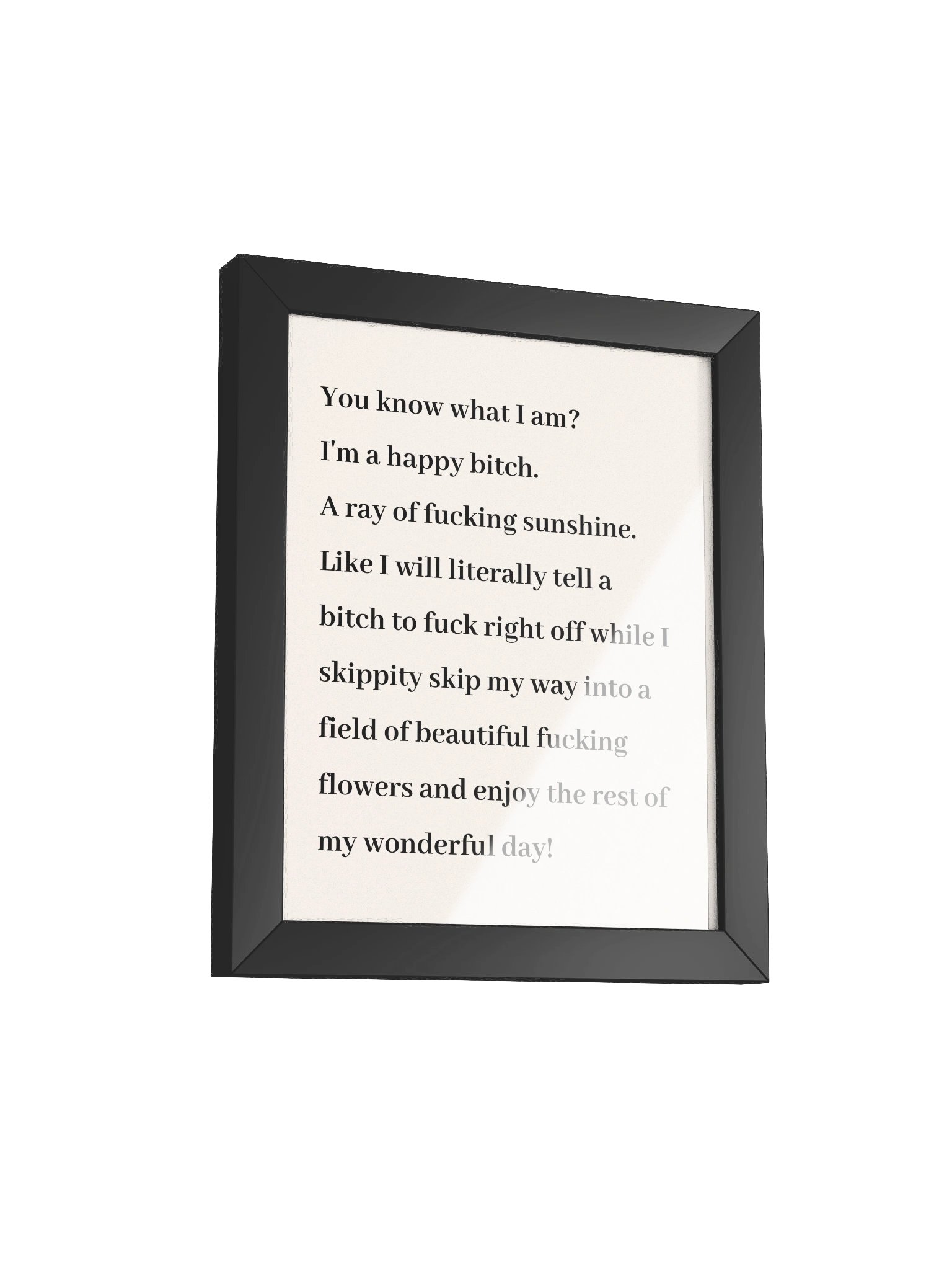 Happy Bitch wall art product image (13)