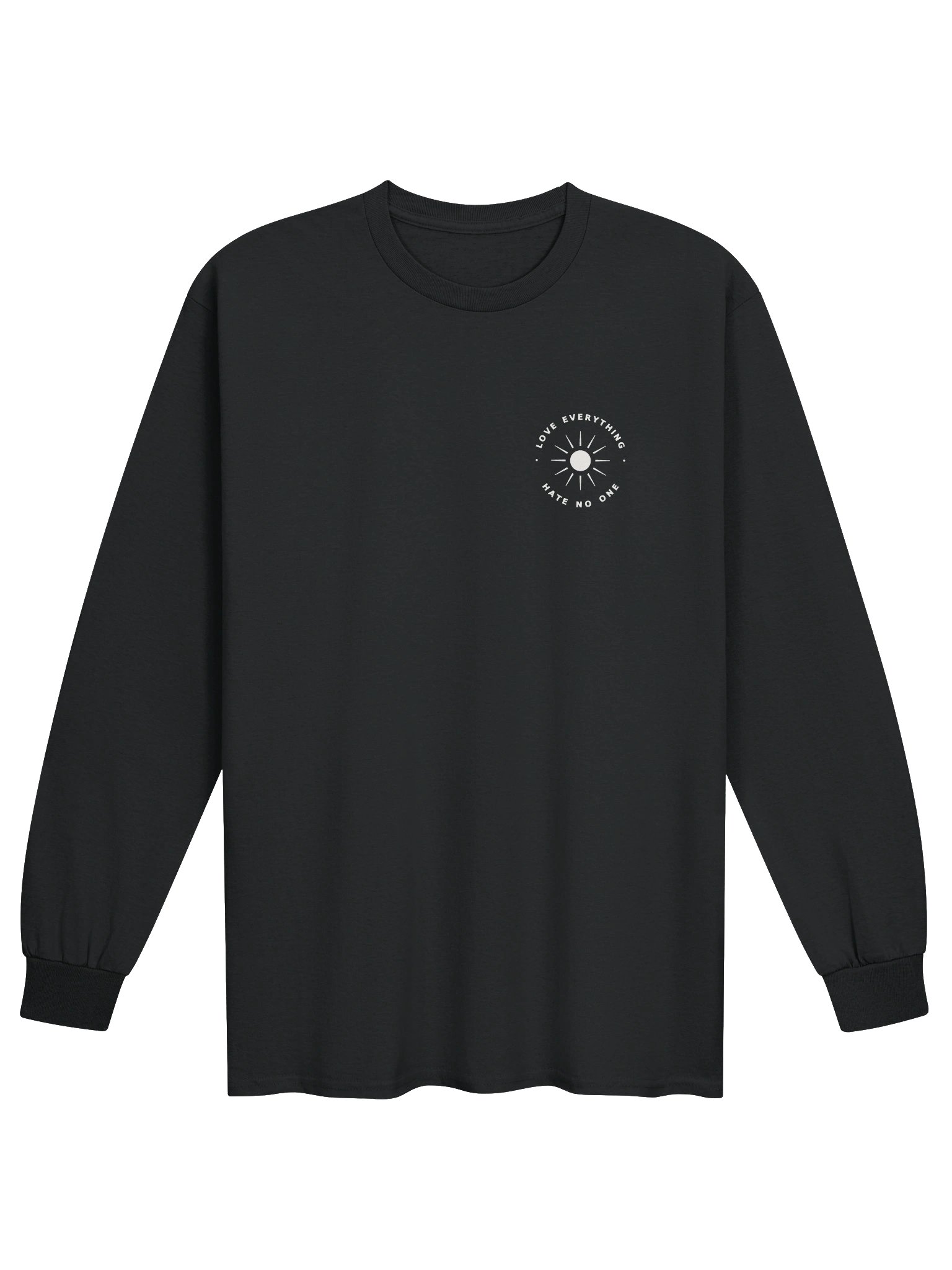 love everything, hate no one || Long Sleeve T-Shirt (Black) product image (1)