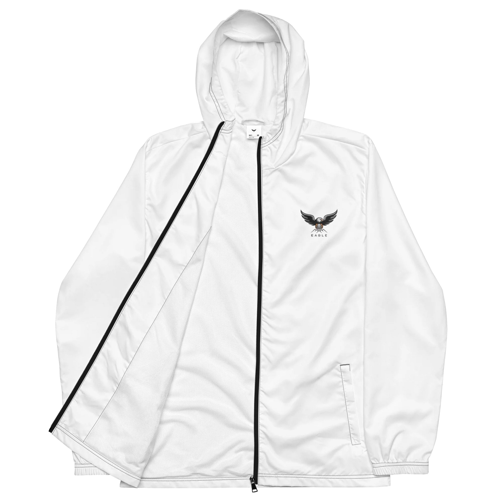 Eagle All-Over Print Windbreaker - White, Bold Design, Lightweight & Water-Resistant product image (2)