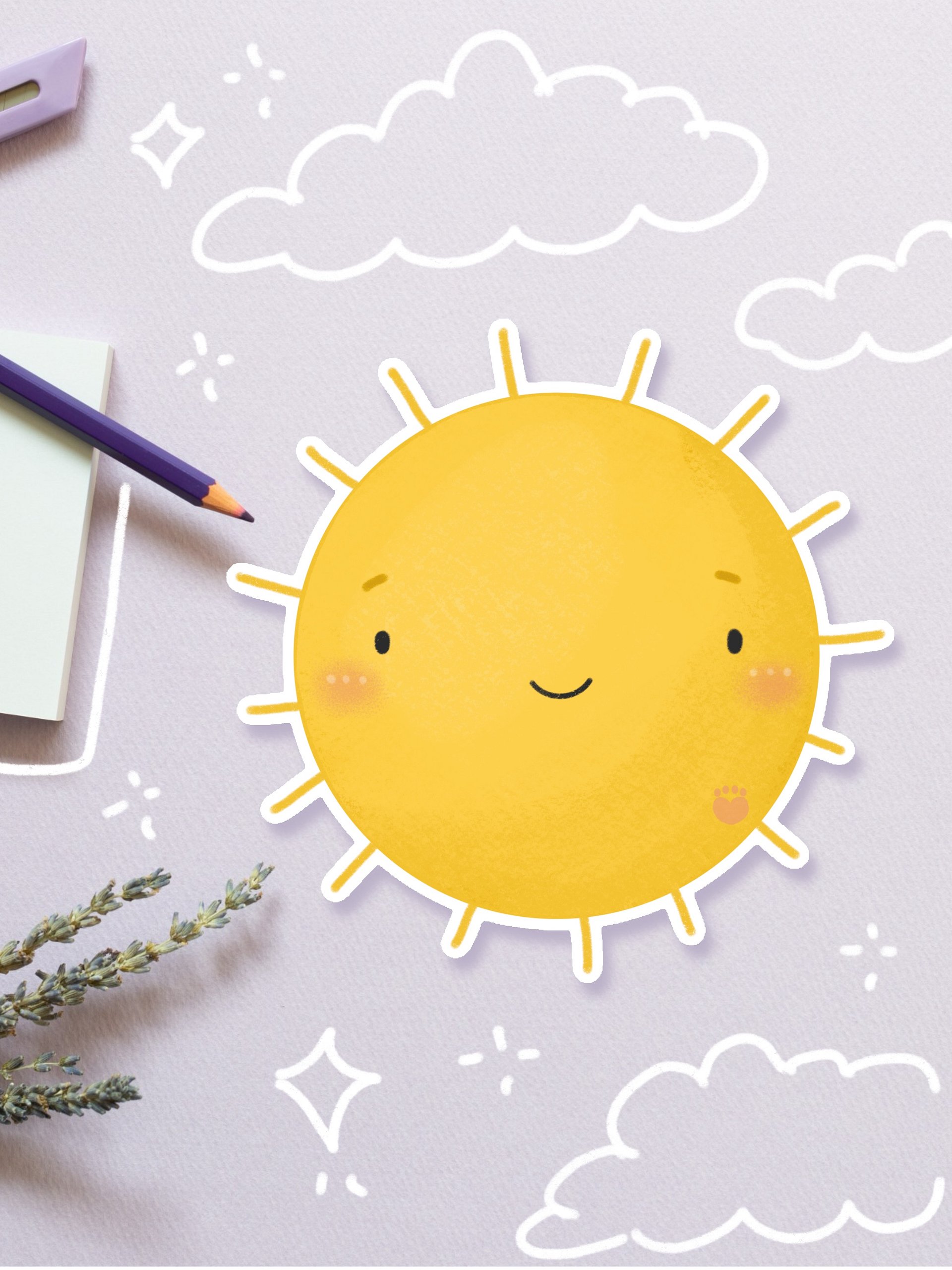 Cheerful Sun Sticker product image (2)