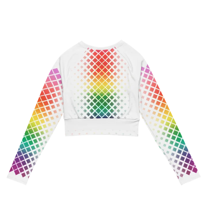 White Pride Dragons Long Sleeve Sun Crop Top product image (2)