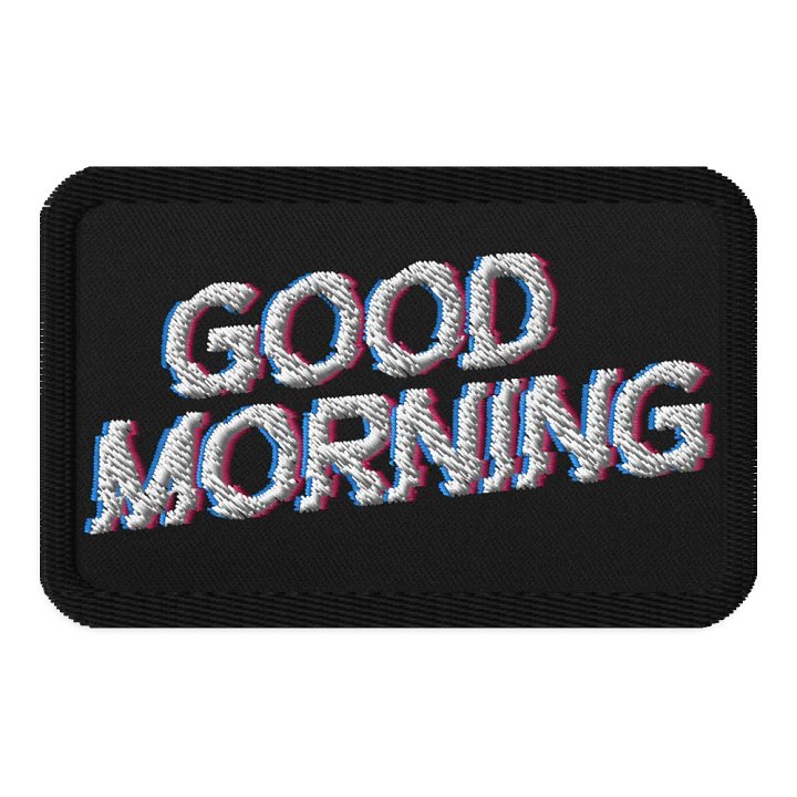 Good Morning Black Embroidered Patch product image (1)