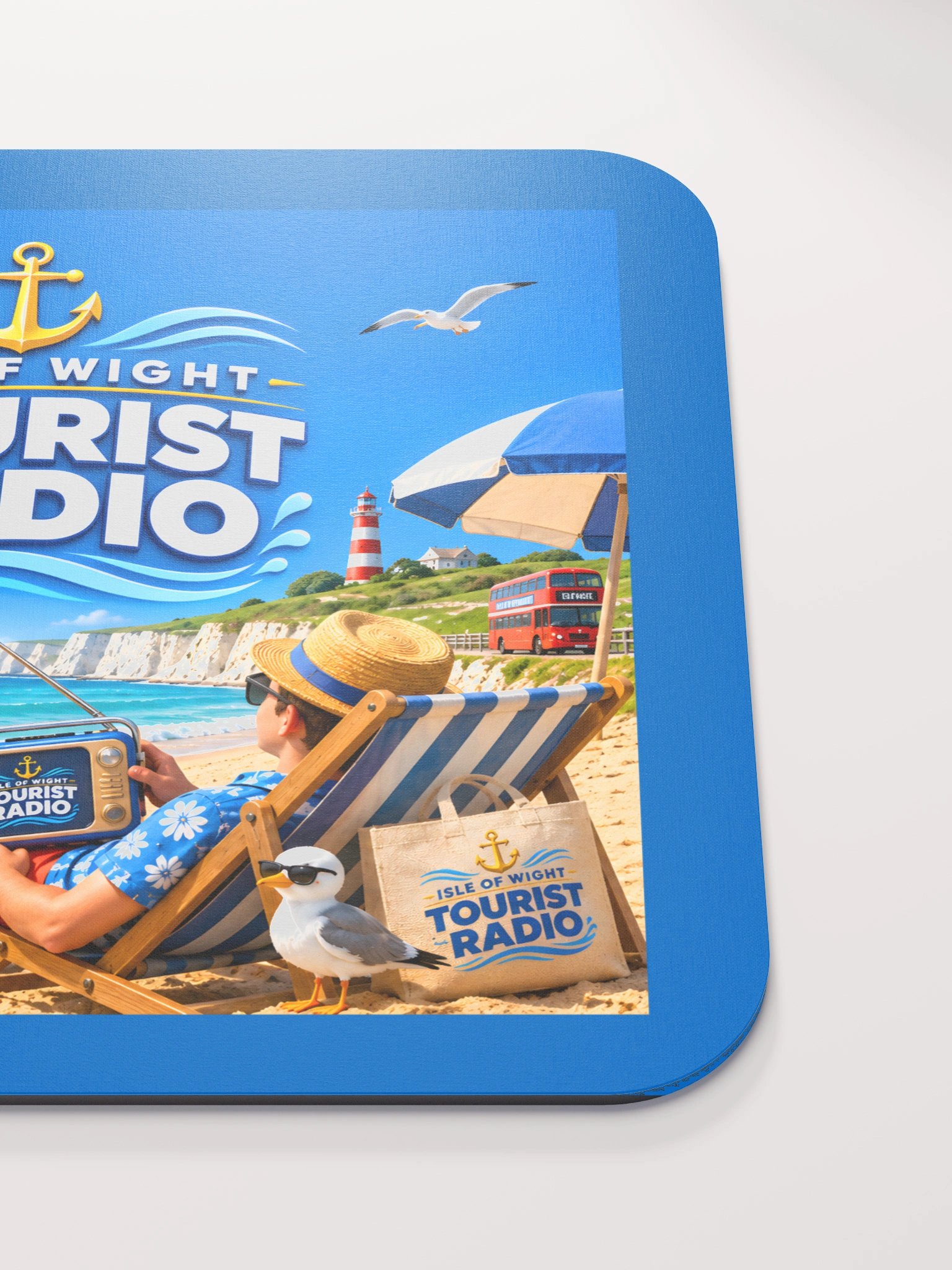 Isle of Wight Tourist Radio Beach Scene Mouse Mat product image (5)