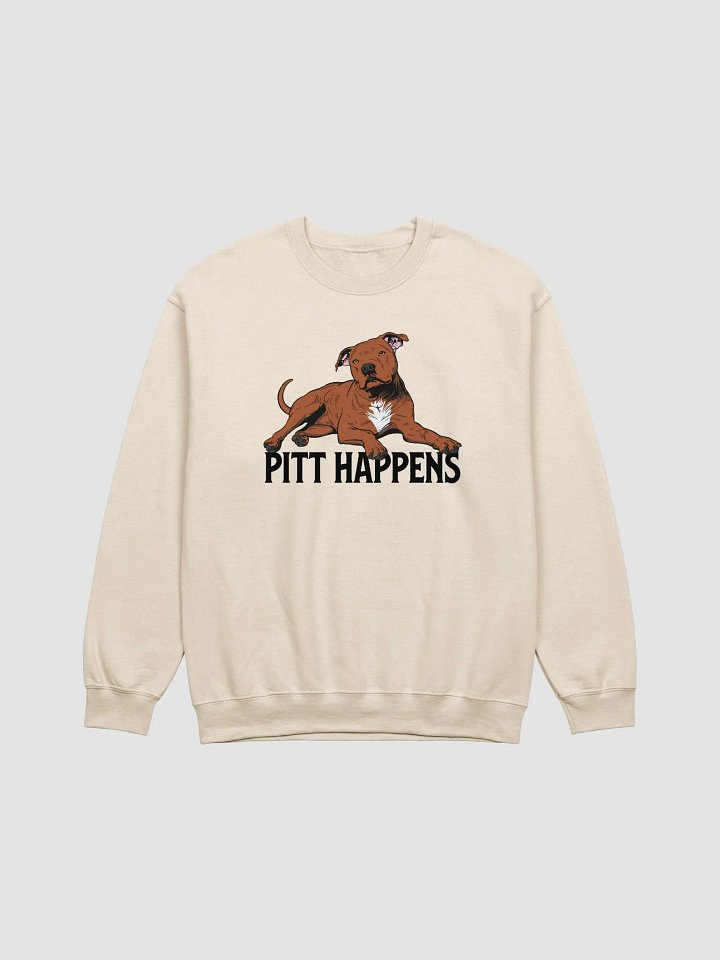 Pitt Happens Sweatshirt of a Pitbull Terrier(Red) | Funny Shirt for Pittie and Staffy Paw-rents product image (1)