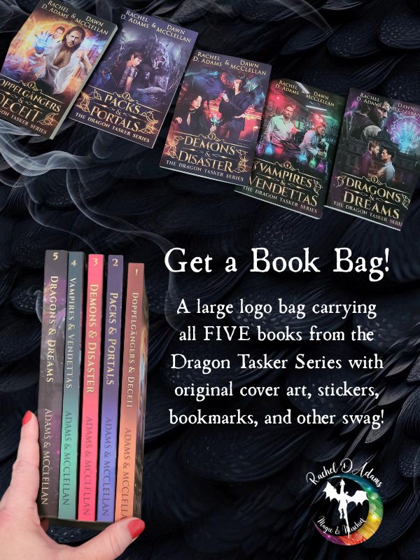 BOOK BAGS - The Dragon Tasker Series with ORIGINAL COVER ART product image (1)