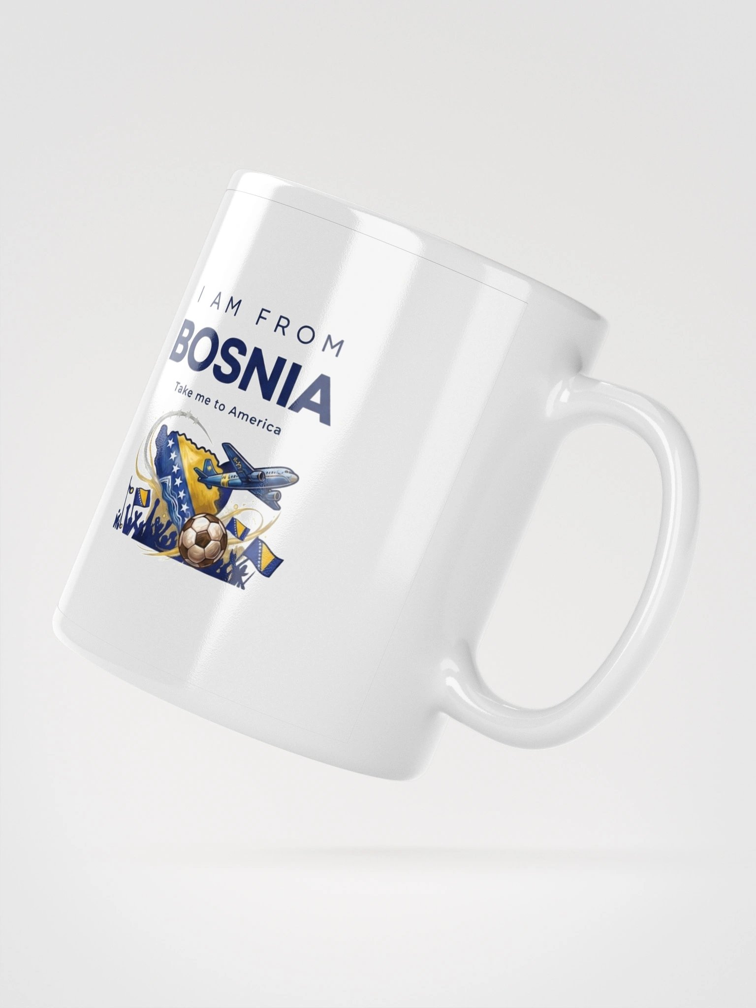 I Am From Bosnia - Take Me to America Coffee Mug (White) product image (4)