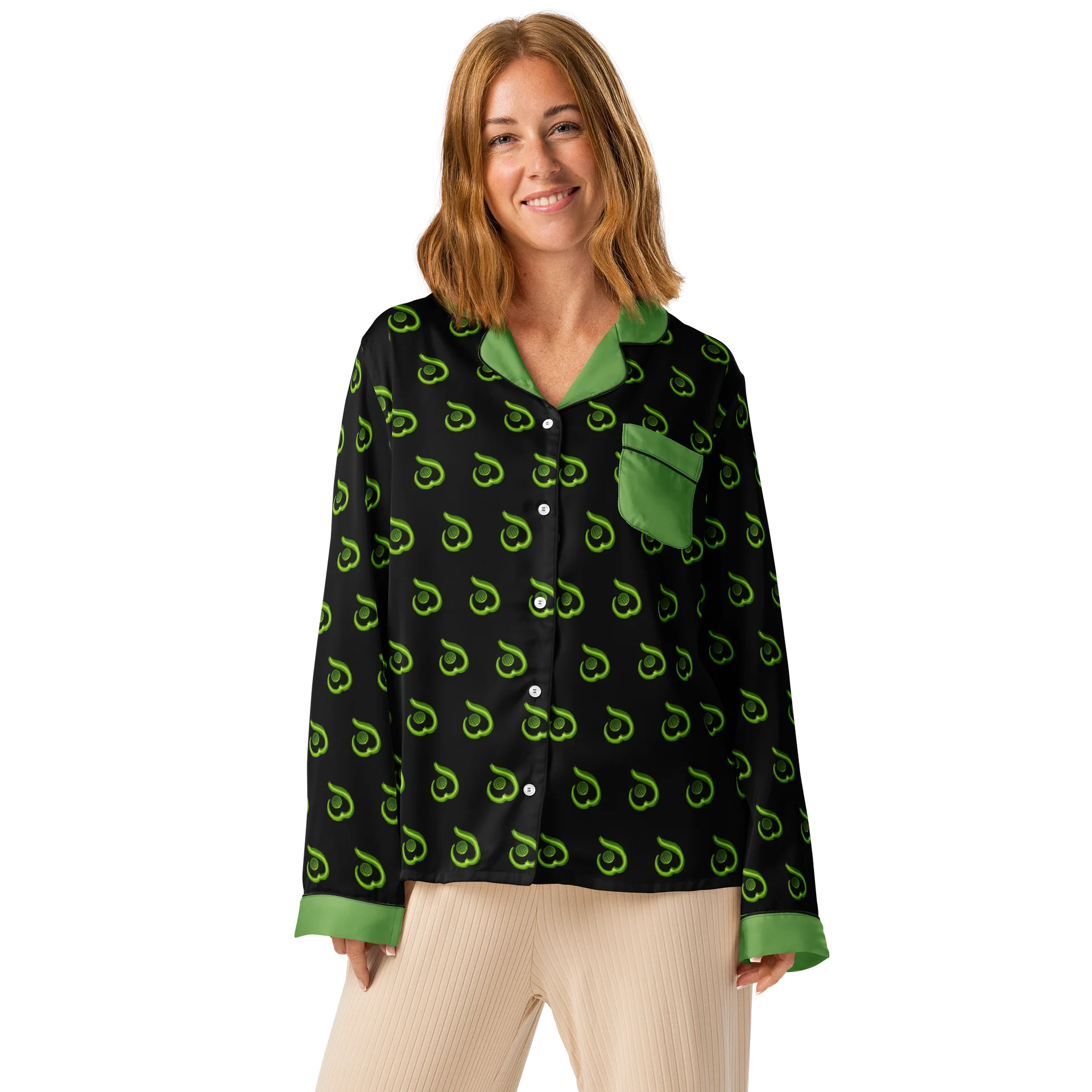 WILLOWISP Field Agent Patterned Long Sleeve Pajama Top product image (1)