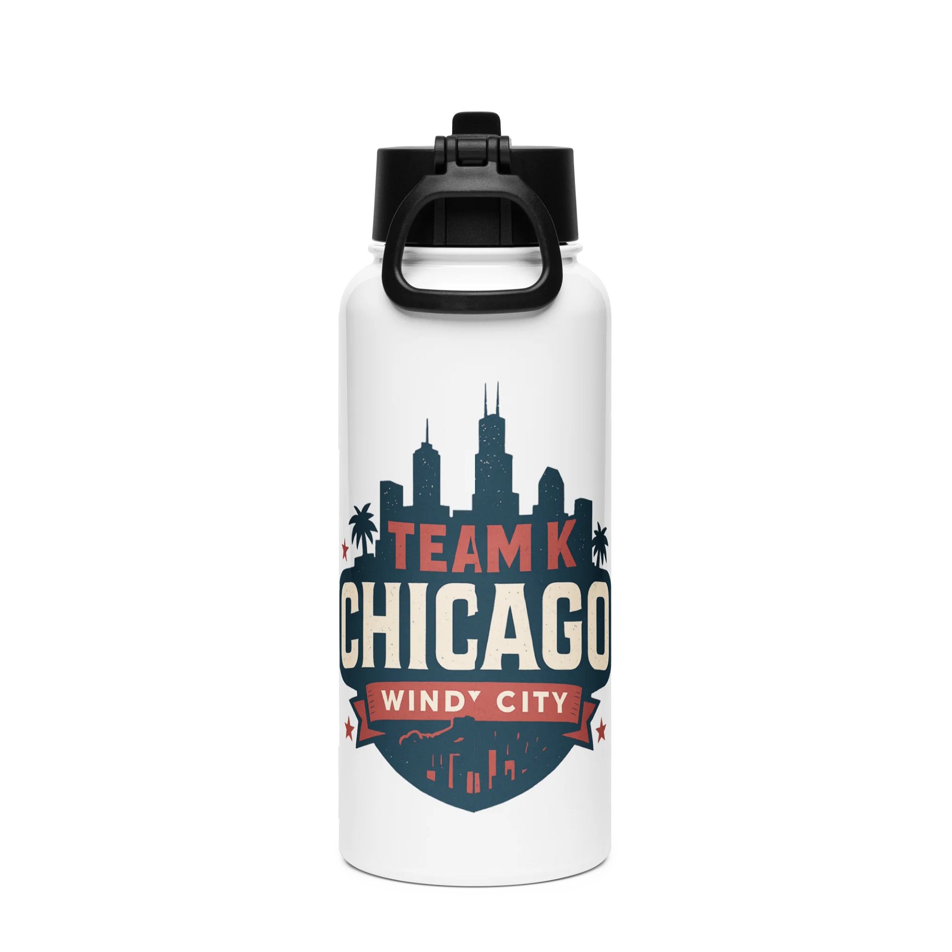 Team K Chicago Stainless Steel Water Bottle with a Straw Lid product image (2)