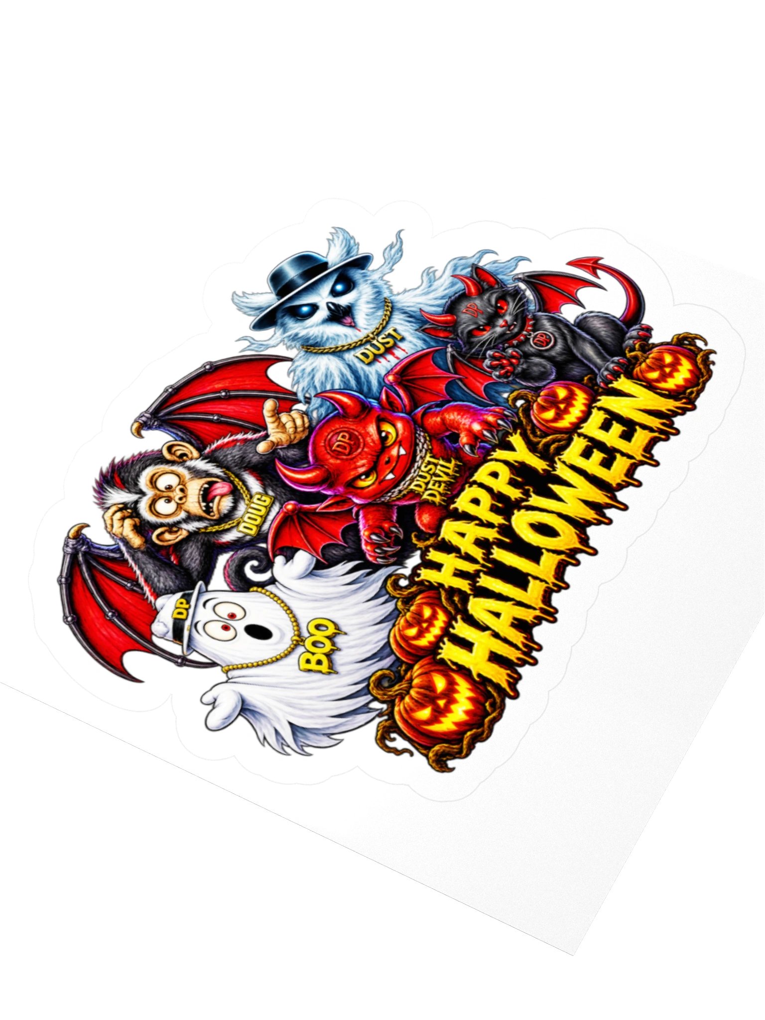 Dust Devil Crew Happy Halloween 3" x 3" sticker product image (3)