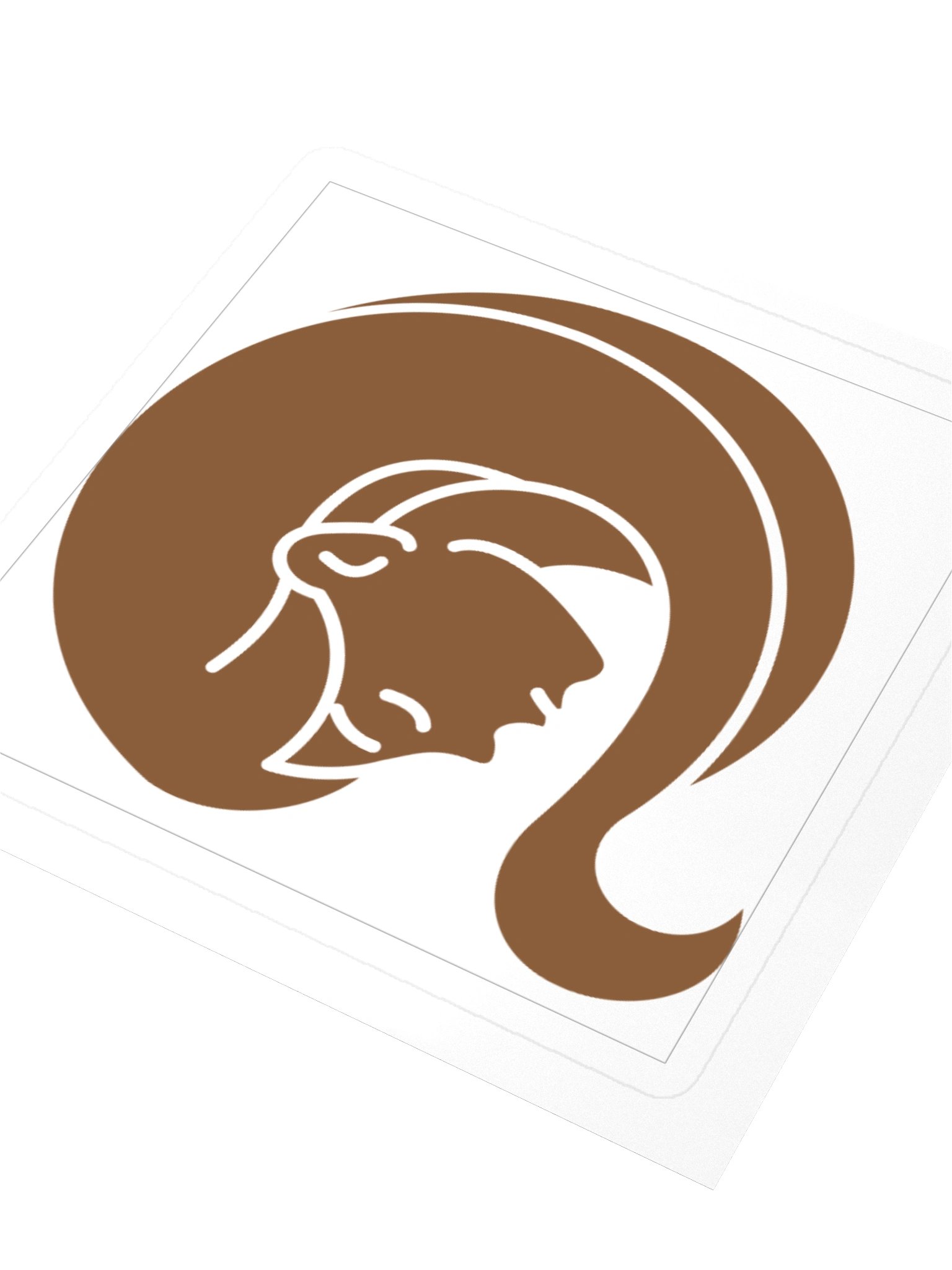 Virgo Zodiac Sticker — Minimalist Maiden Profile Design product image (3)