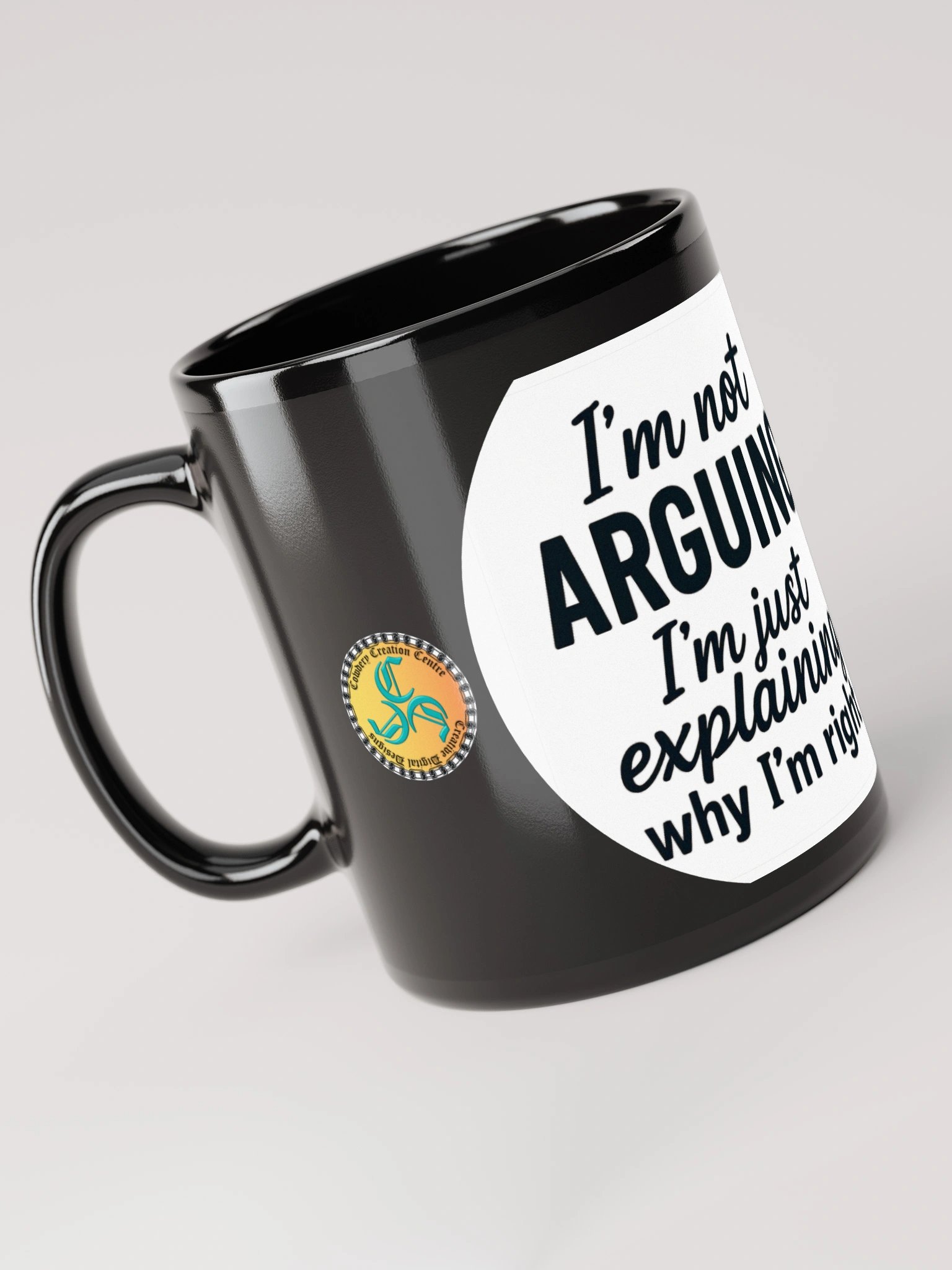 I'm not Arguing (Female) Glossy Black Mug product image (6)